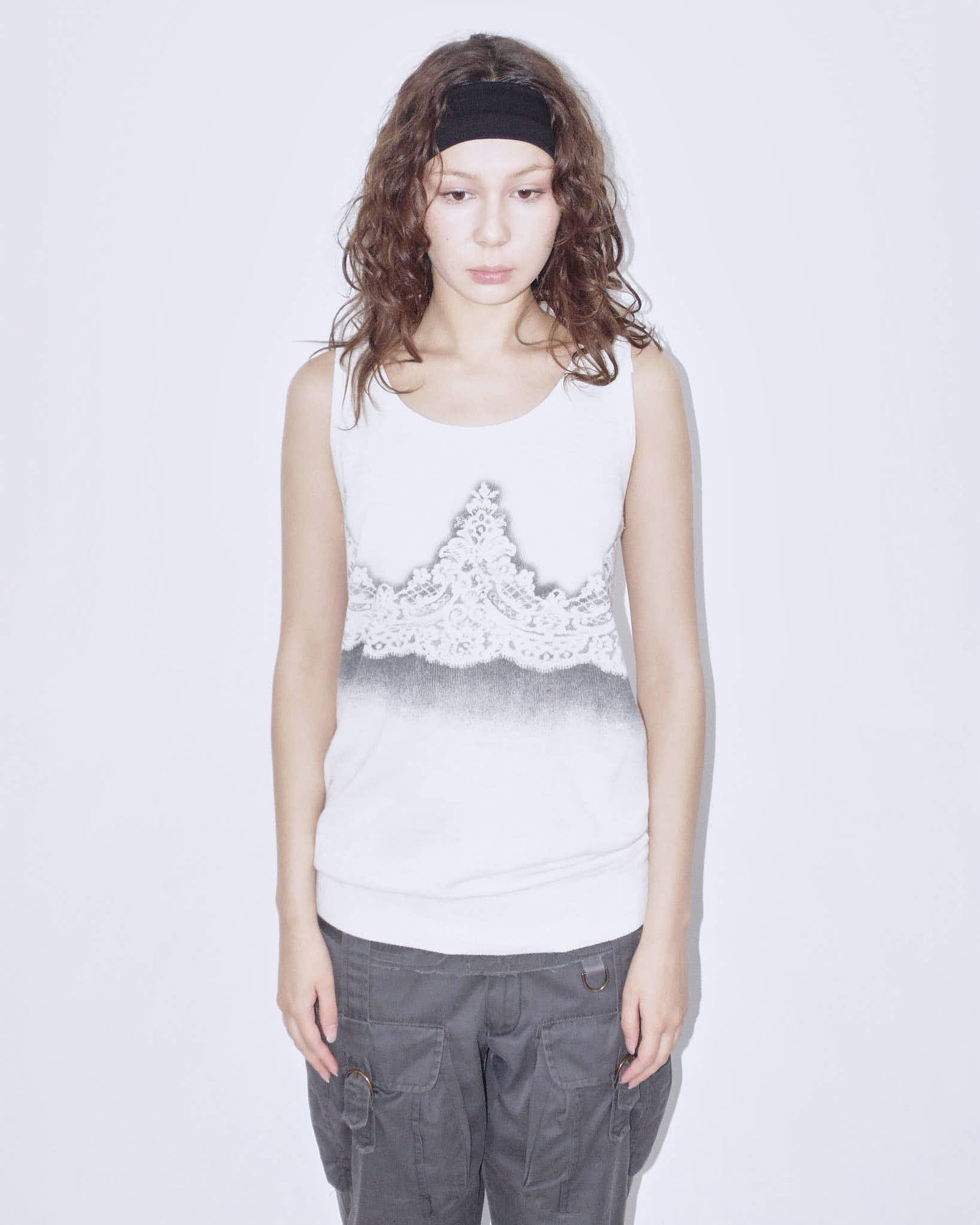 trompe l’oeil knitted top
