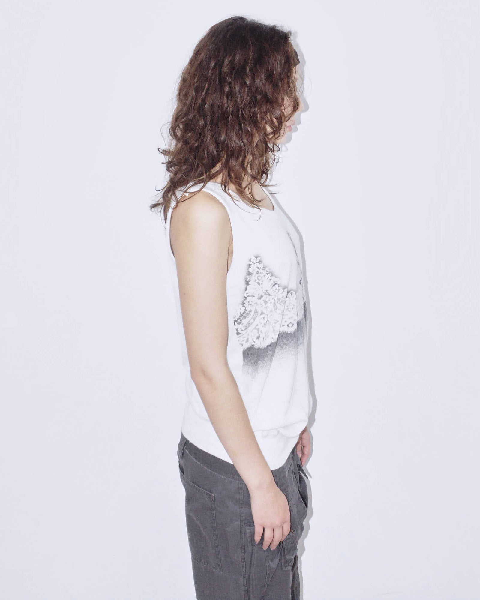trompe l’oeil knitted top