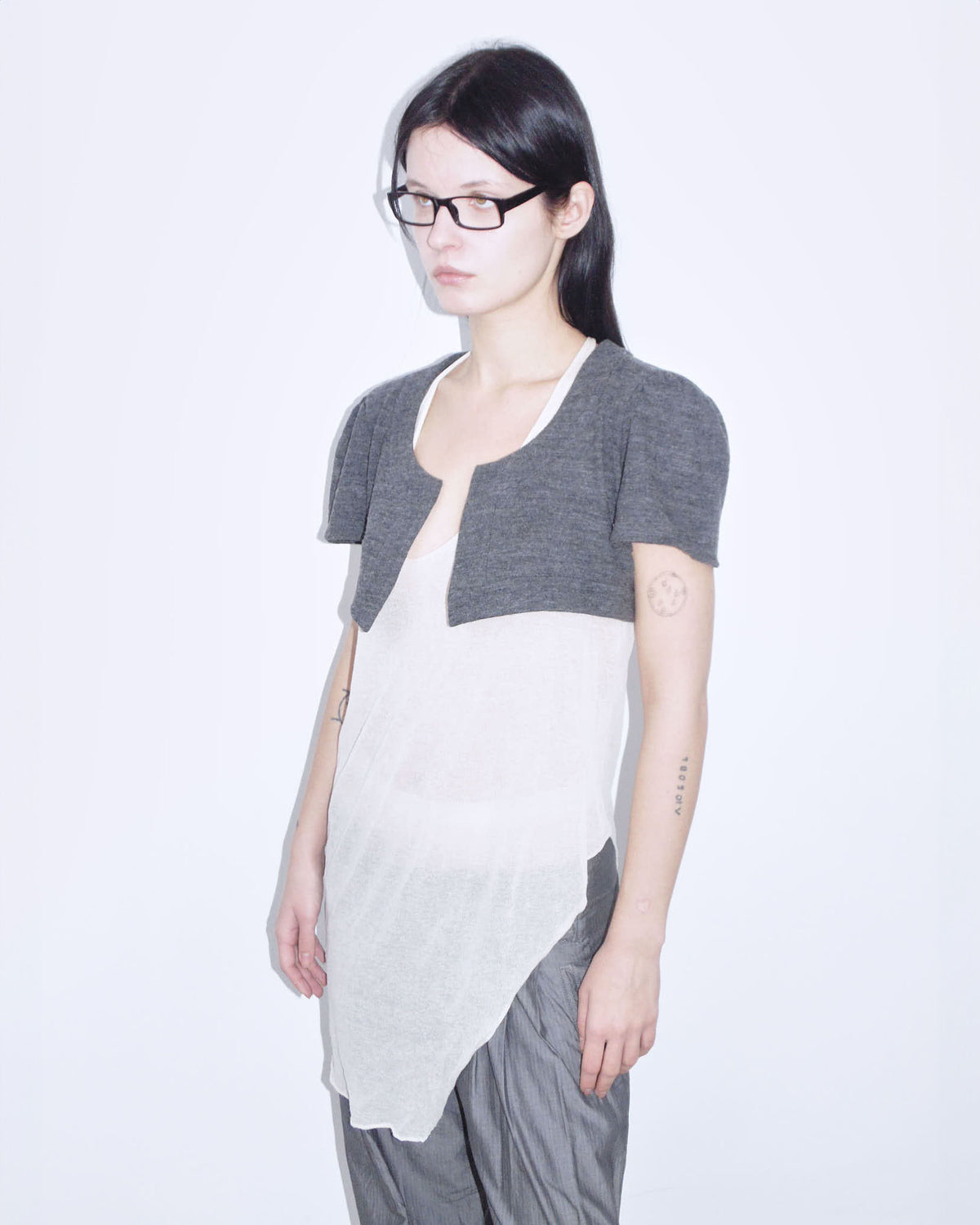 virgin wool gray bolero