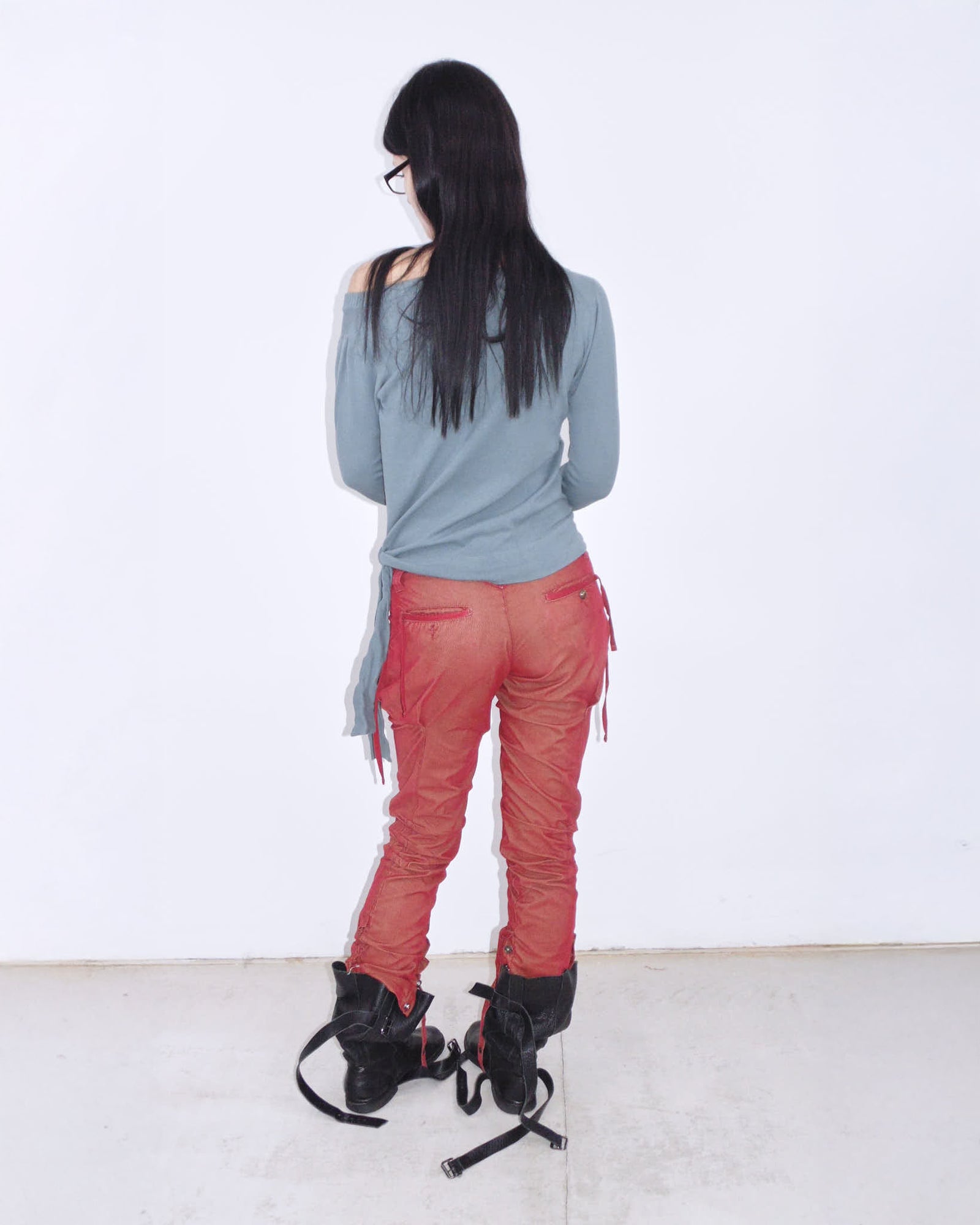 red pants