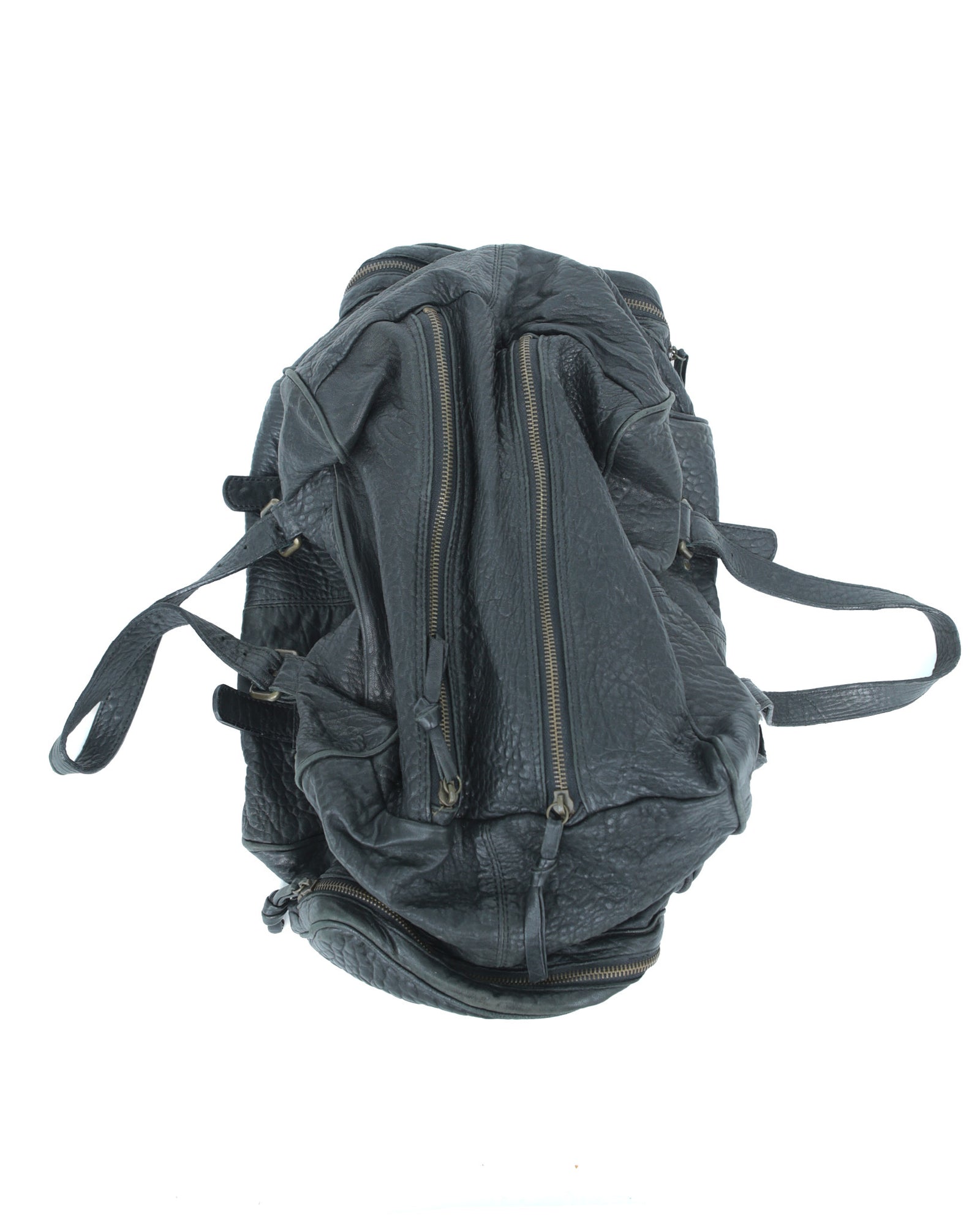 maxi multipocket leather cargo bag