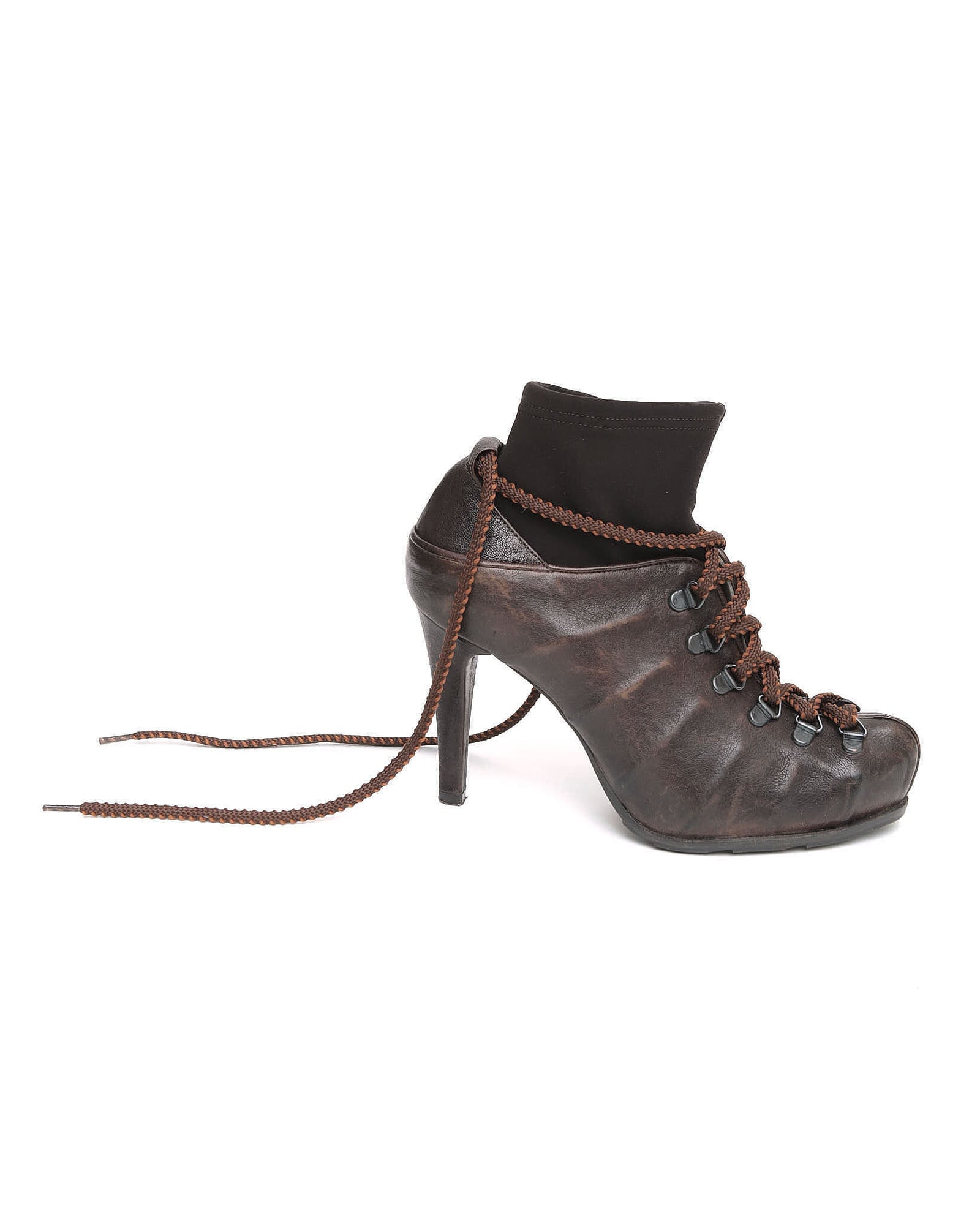 brown hiking pumps