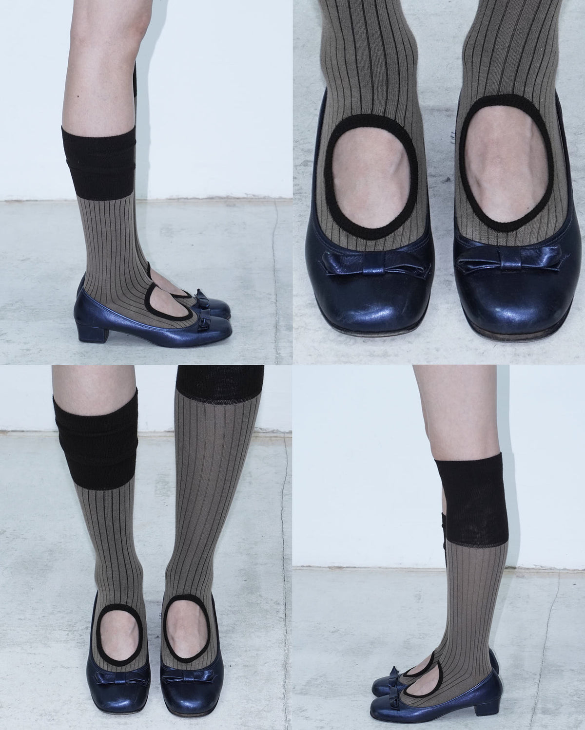 ribbed circle socks