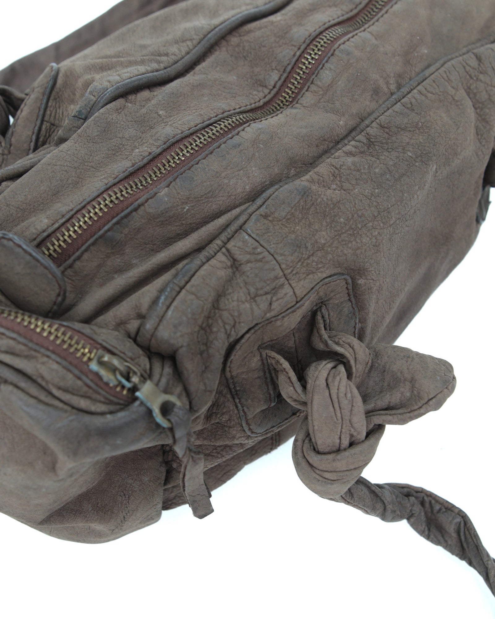 medium cold brown soft distressed bag