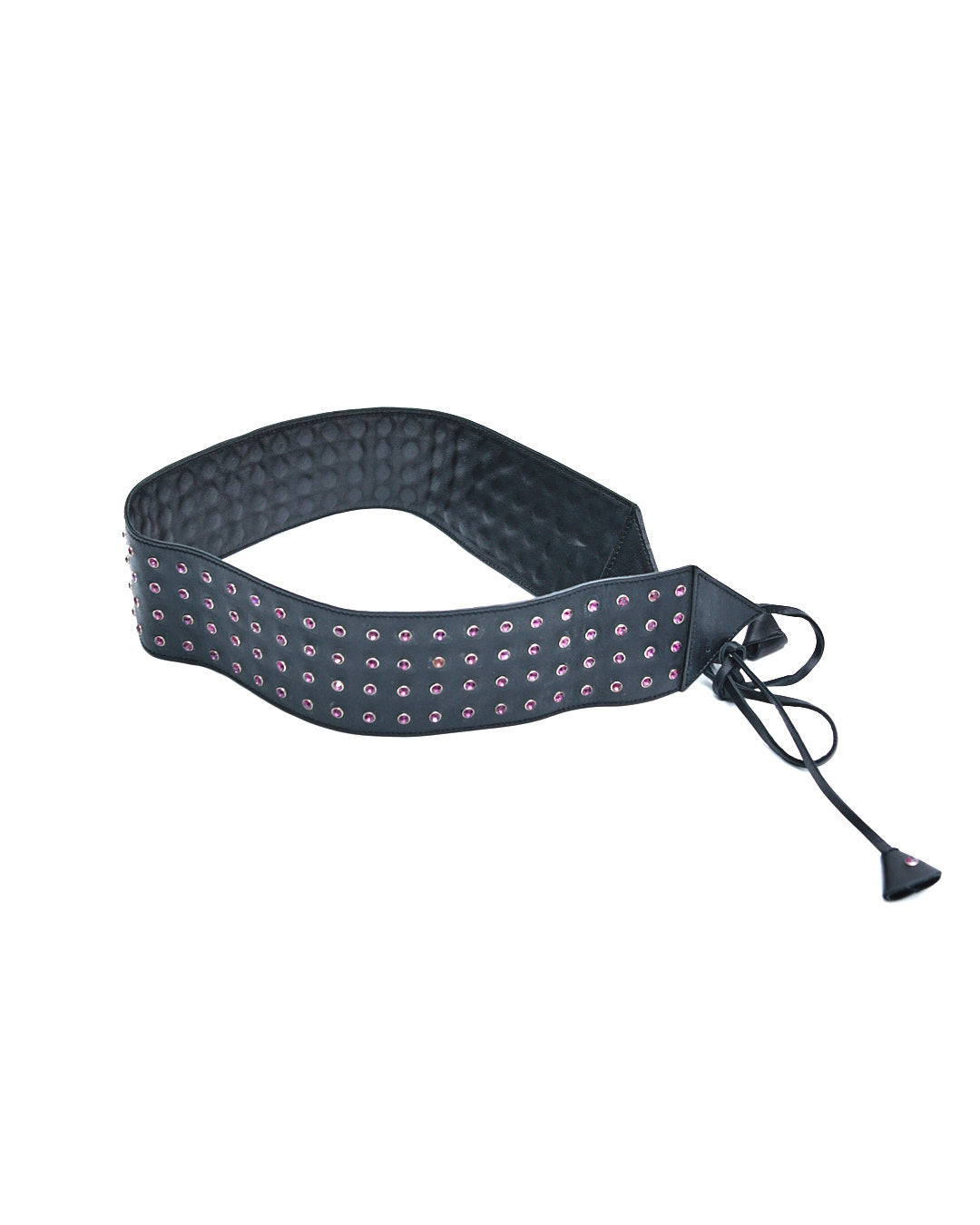 leather belt with strass
