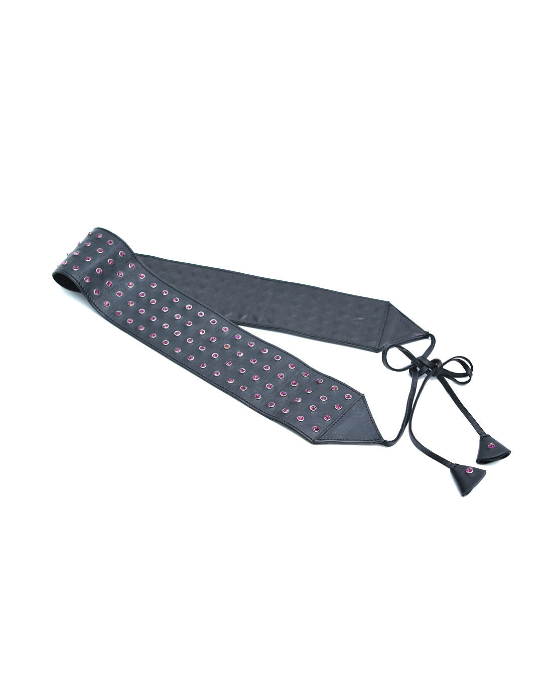 leather belt with strass