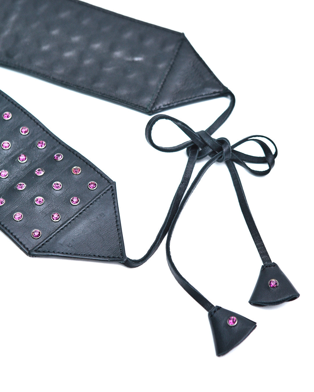 leather belt with strass