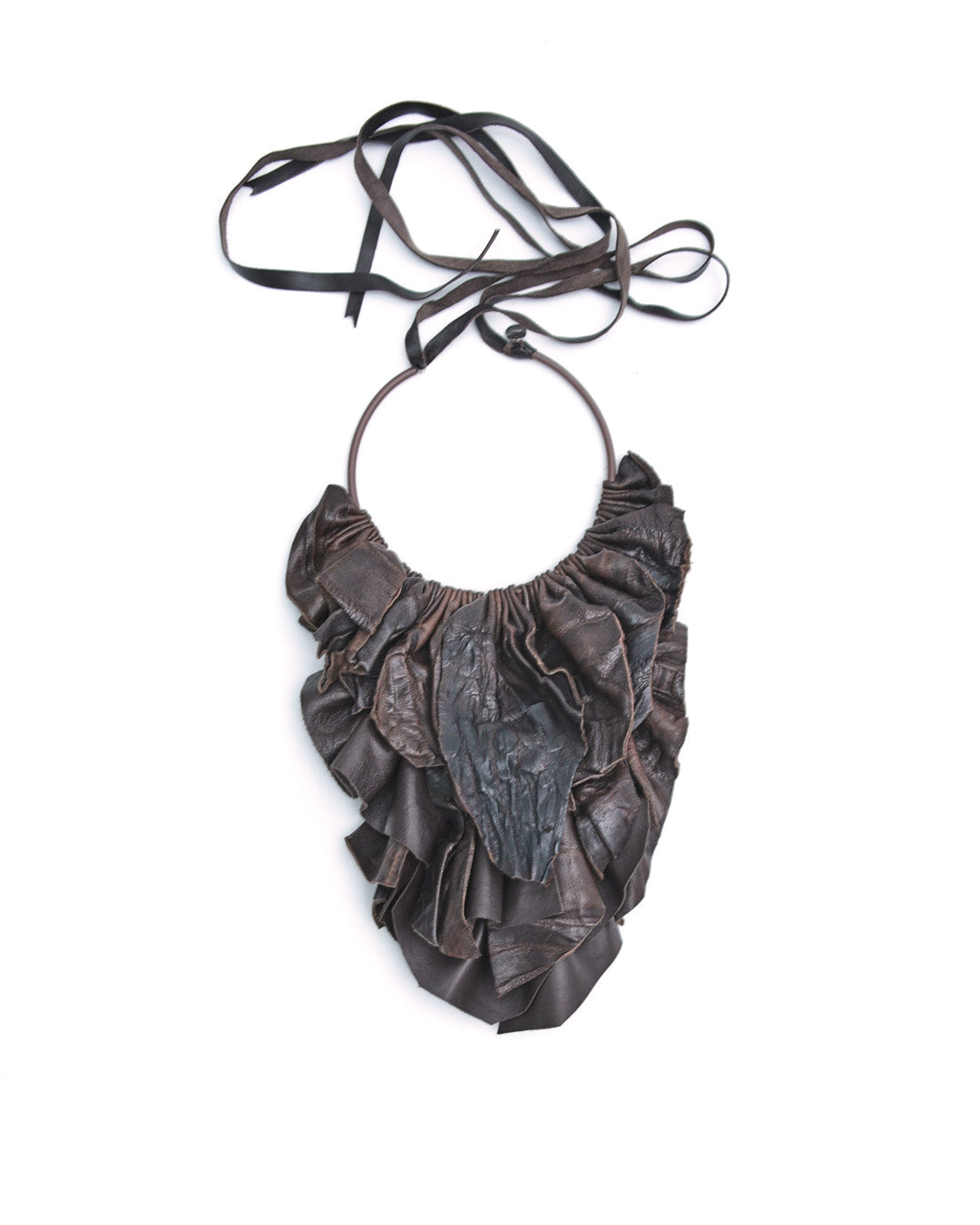 brown leather necklace