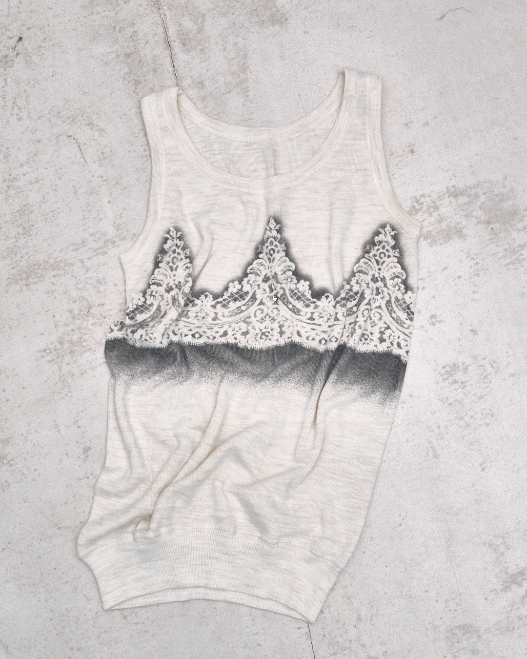 trompe l’oeil knitted top
