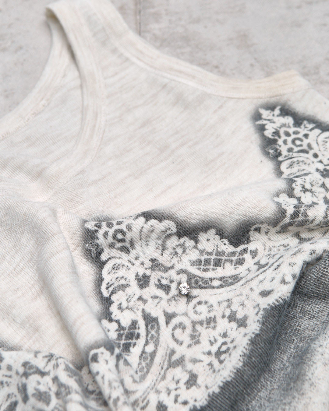 trompe l’oeil knitted top