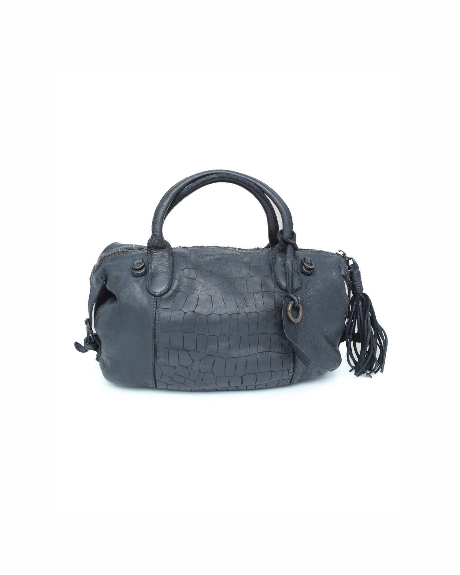 sequins black multi texture leather bag
