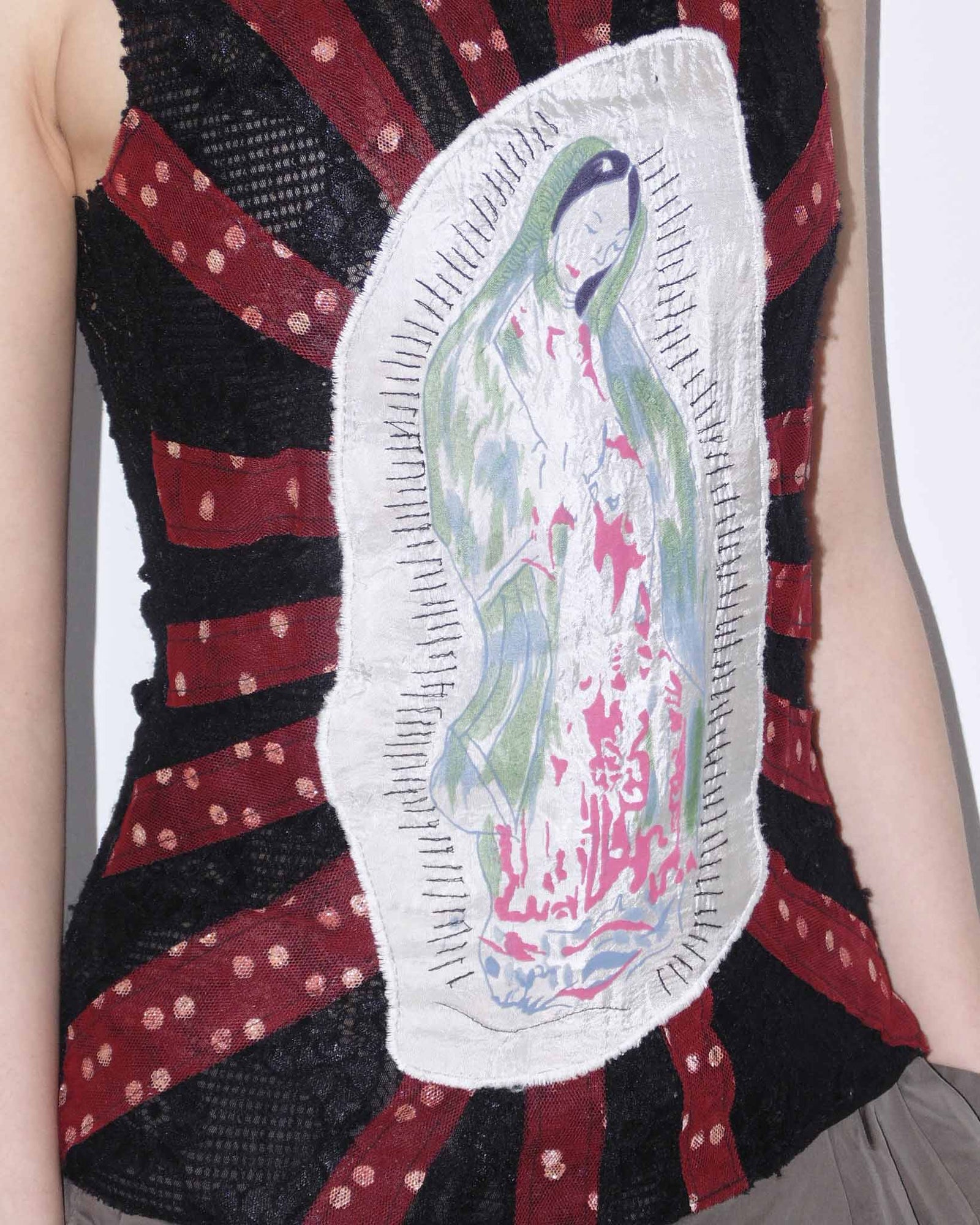 virgin mary lace tank top