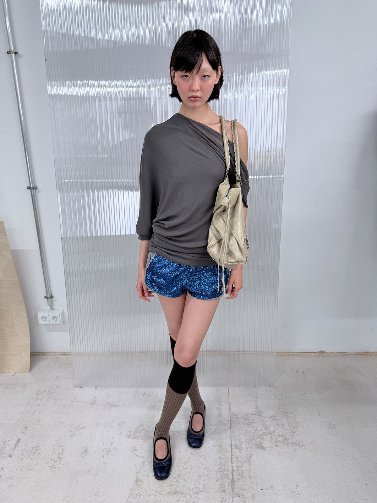ribbed circle socks