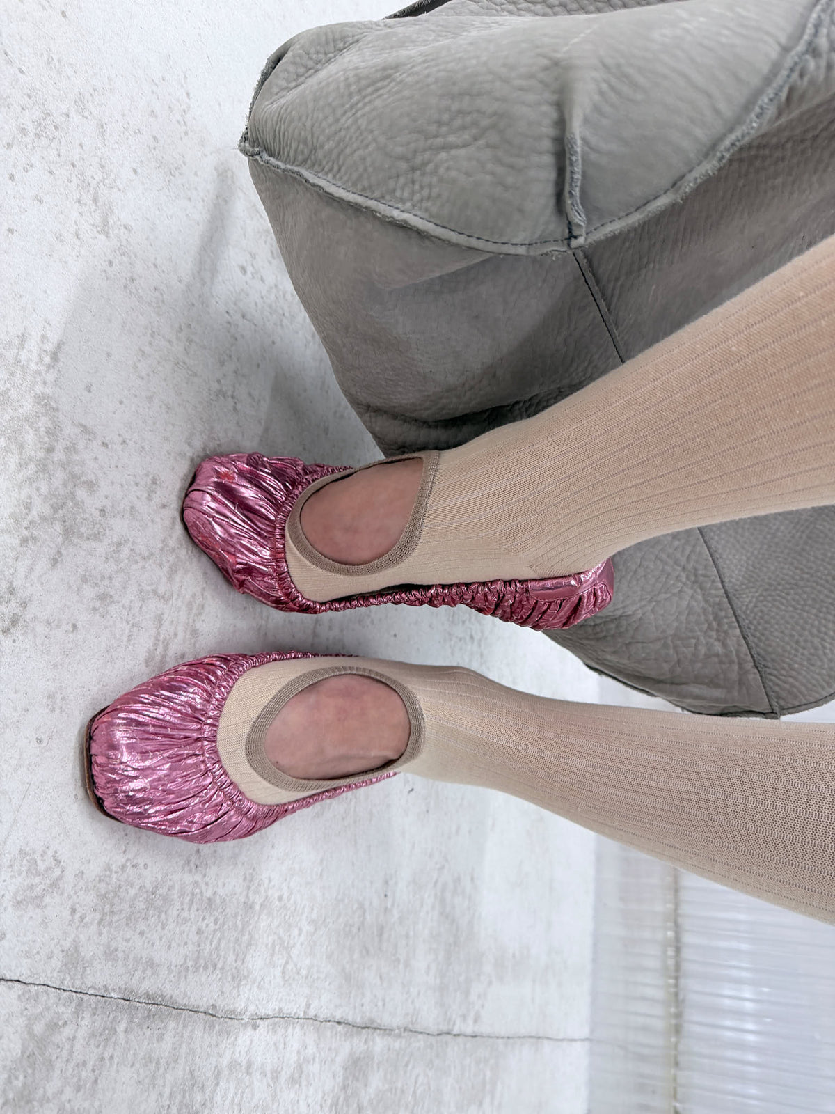 ribbed circle socks
