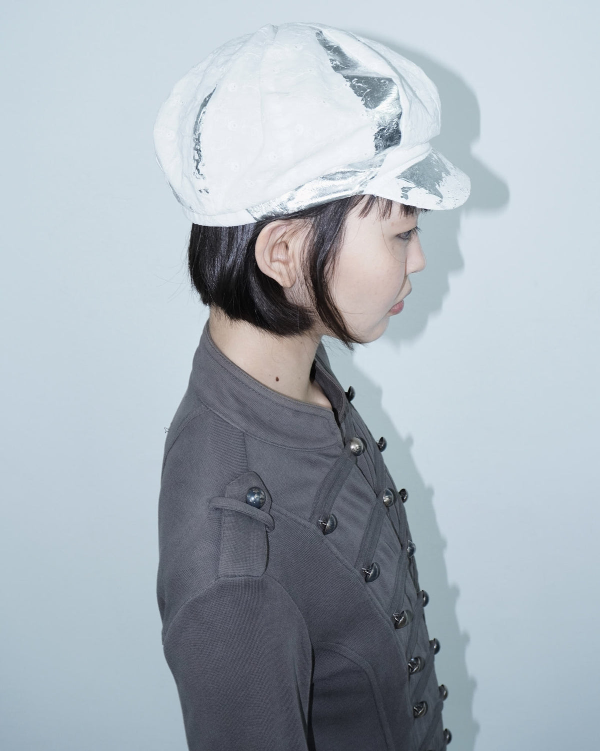 white pizzo visor hat
