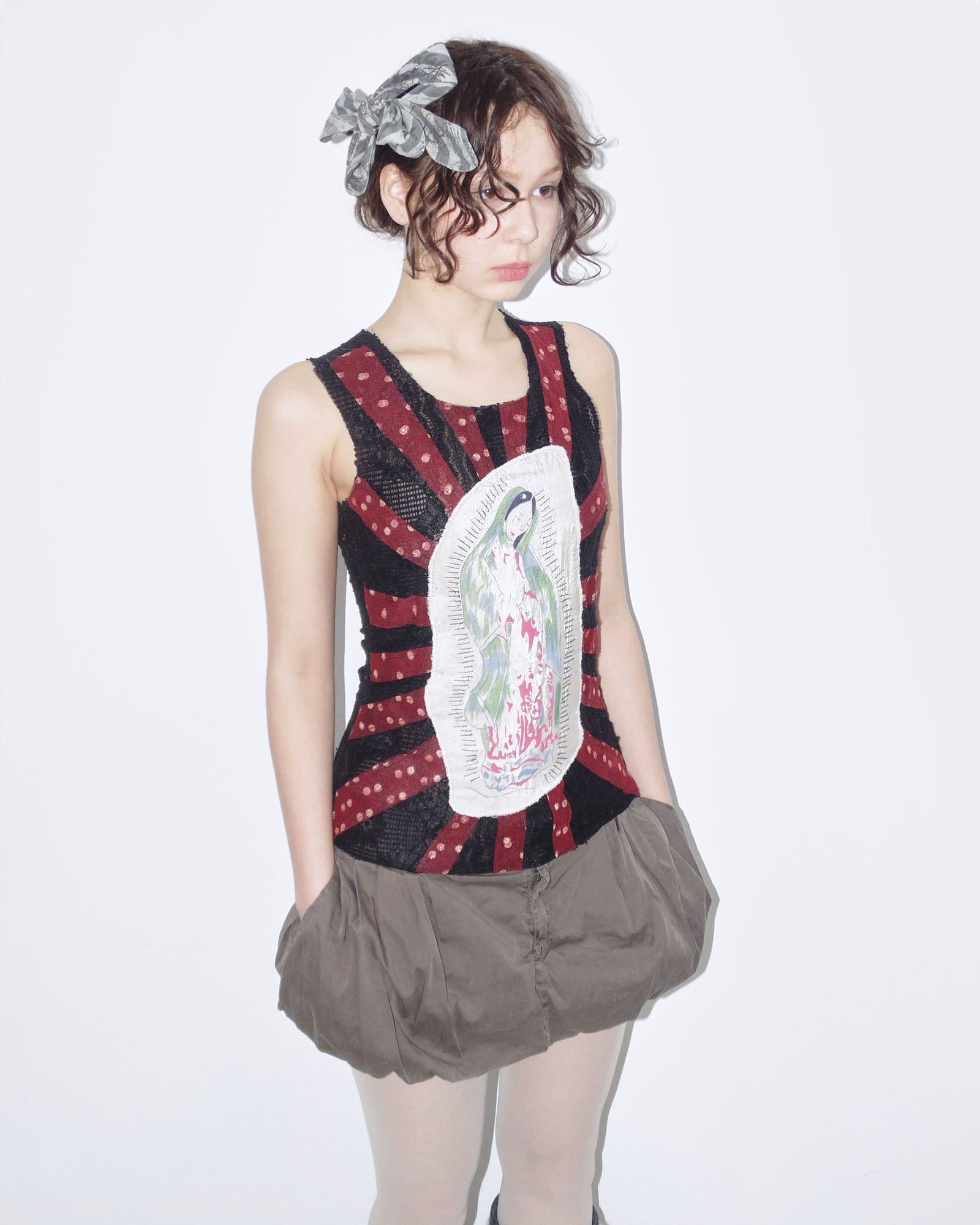 virgin mary lace tank top