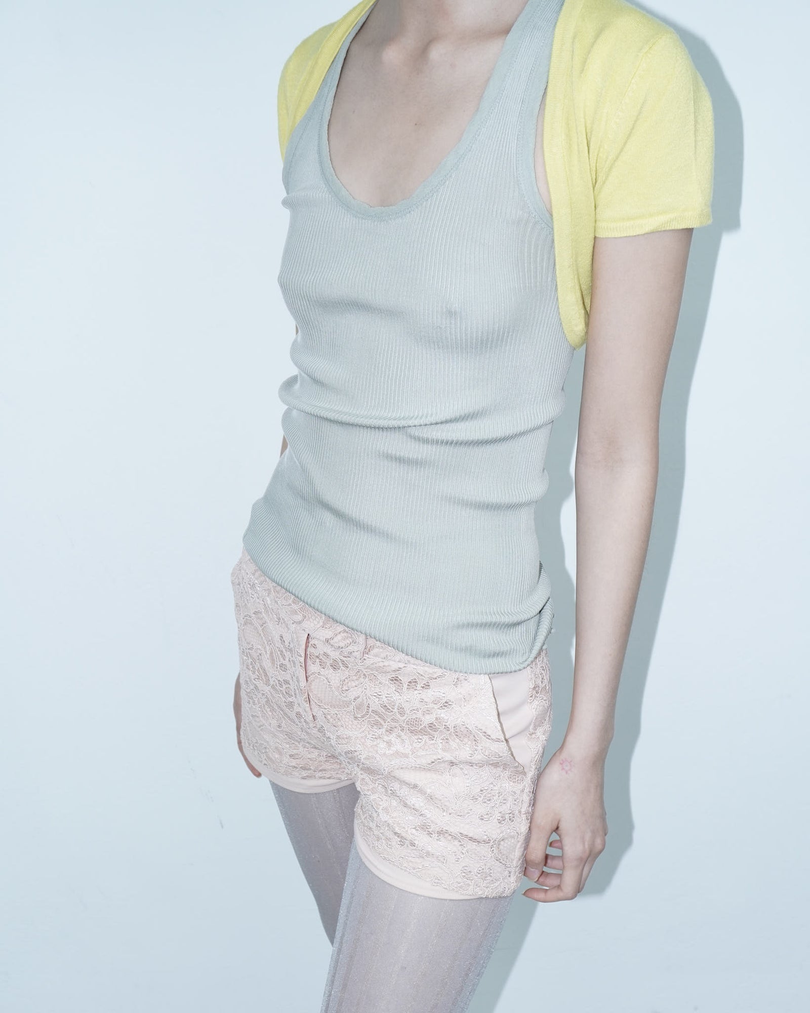 rose lace shorts