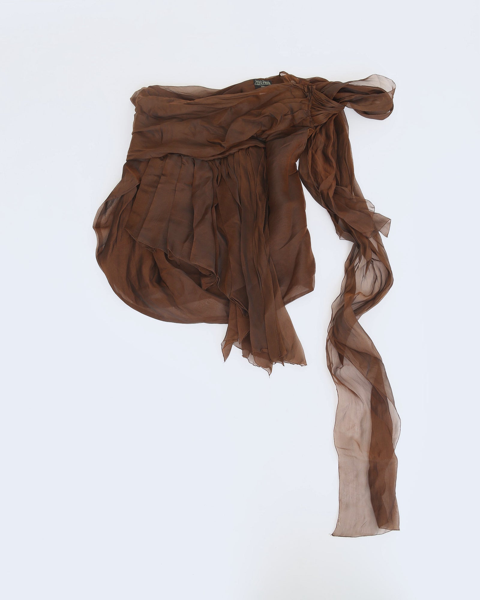 asymmetrical silk skirt