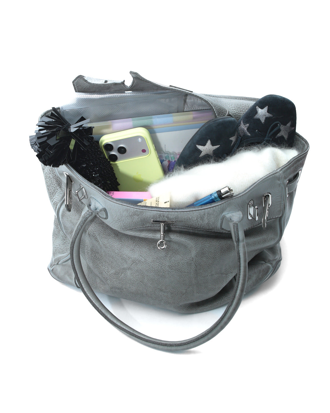minty gray bag