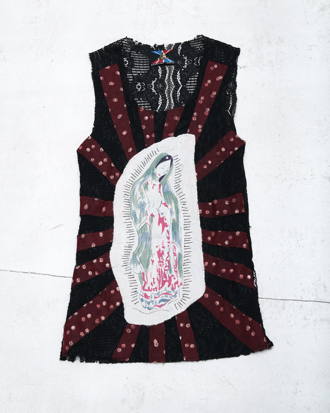 virgin mary lace tank top