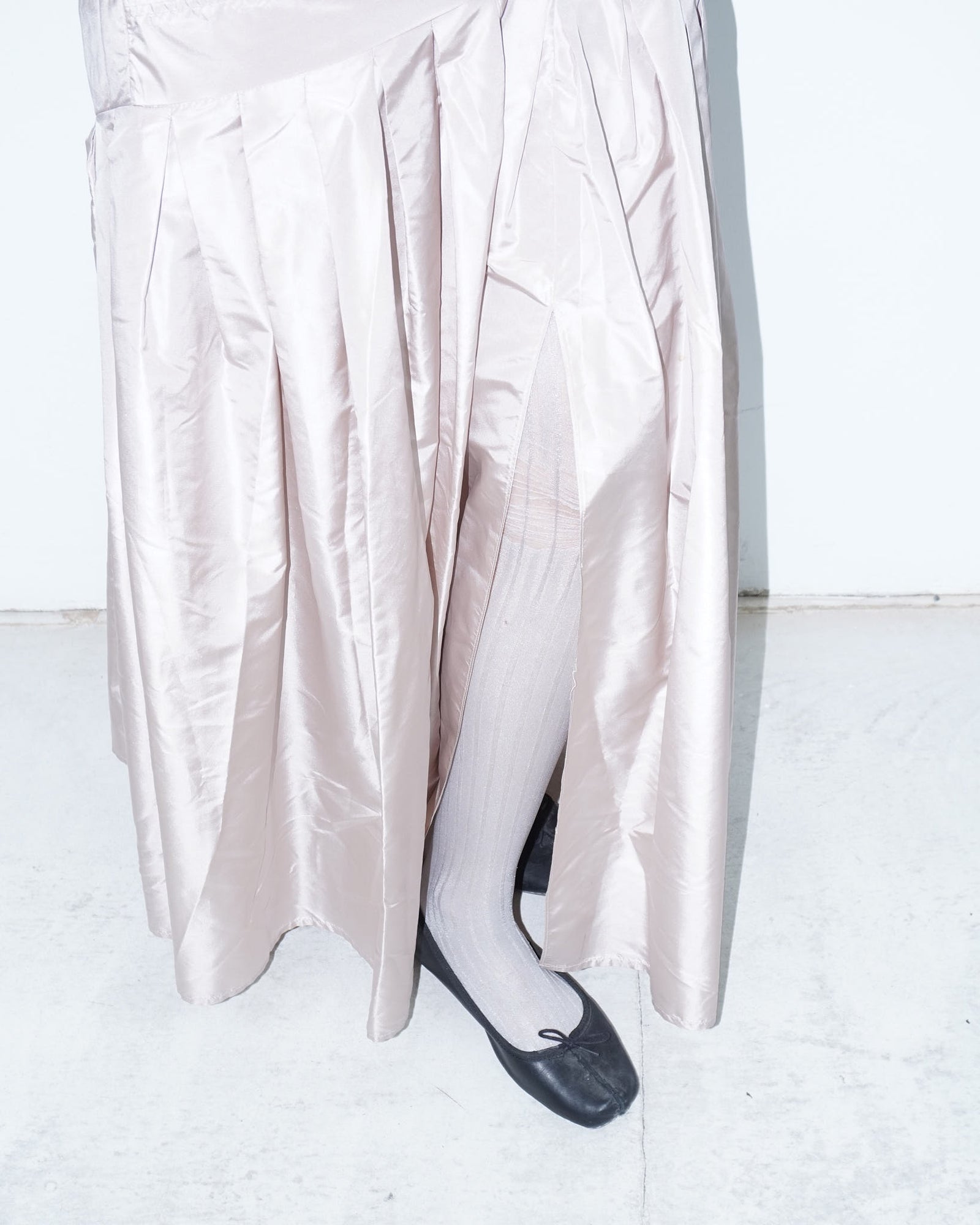 pure silk rose maxi skirt