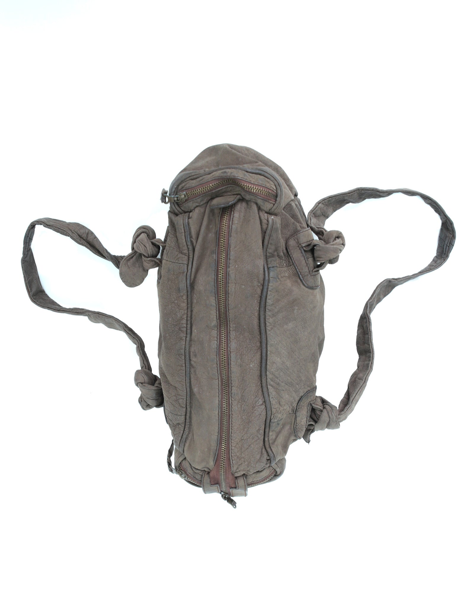 medium cold brown soft distressed bag