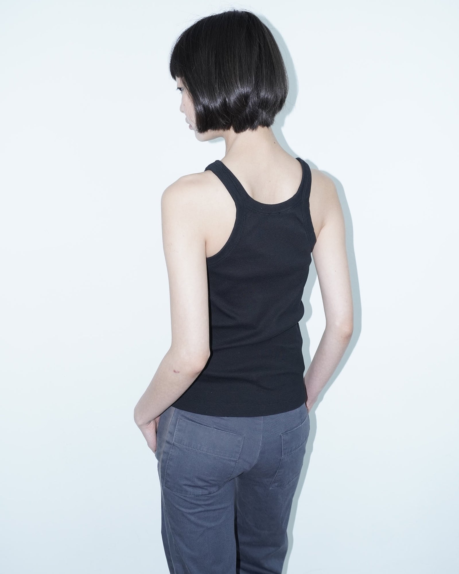 black & white horse tank top