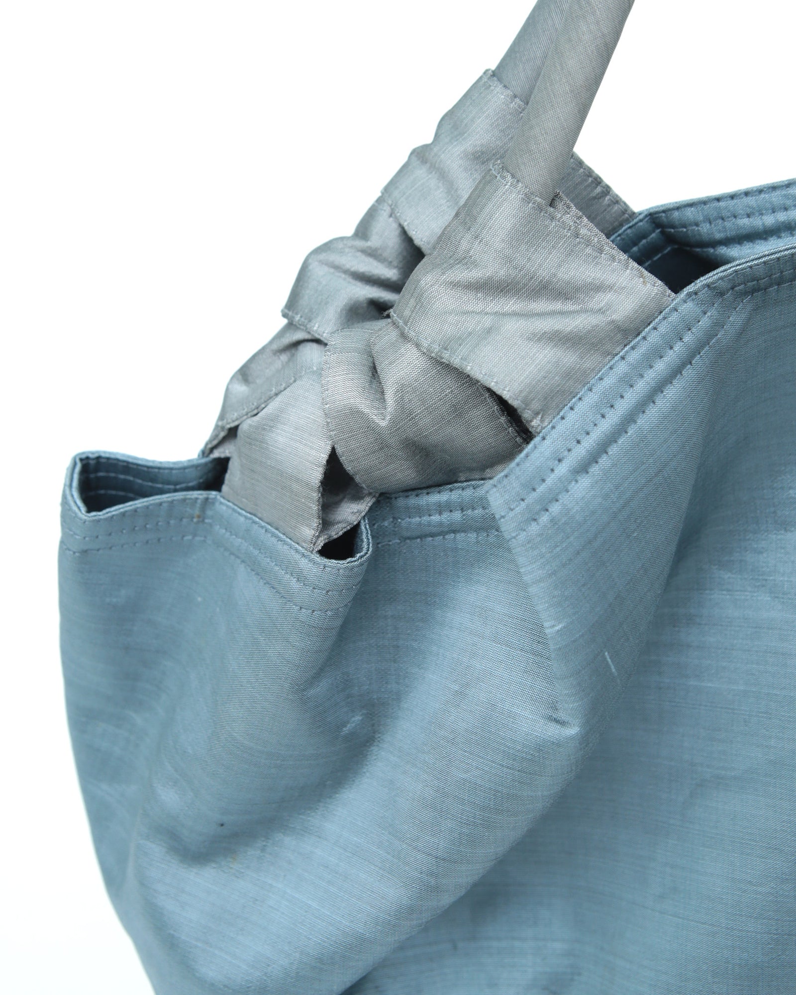 pure silk light blue maxi bag