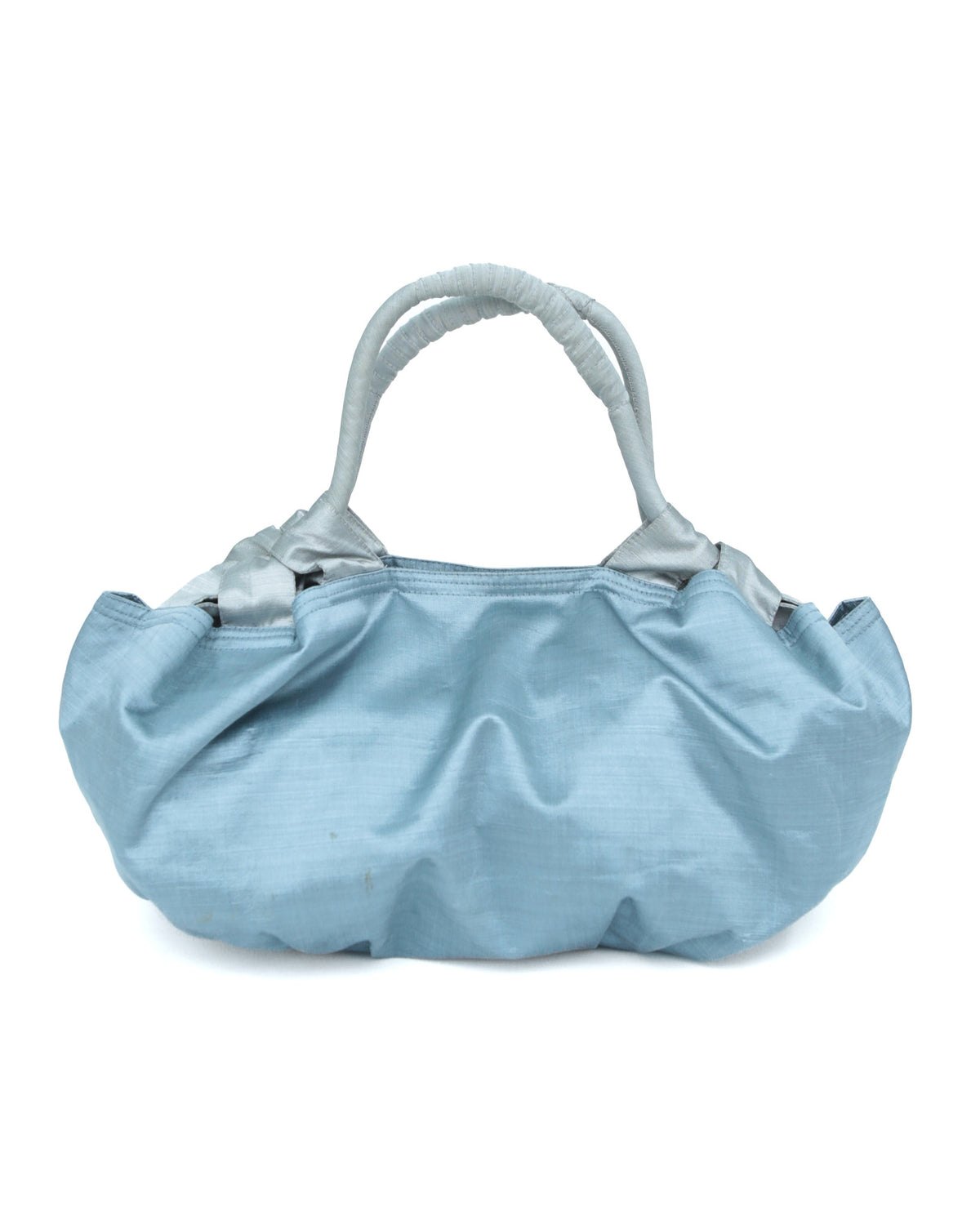 pure silk light blue maxi bag