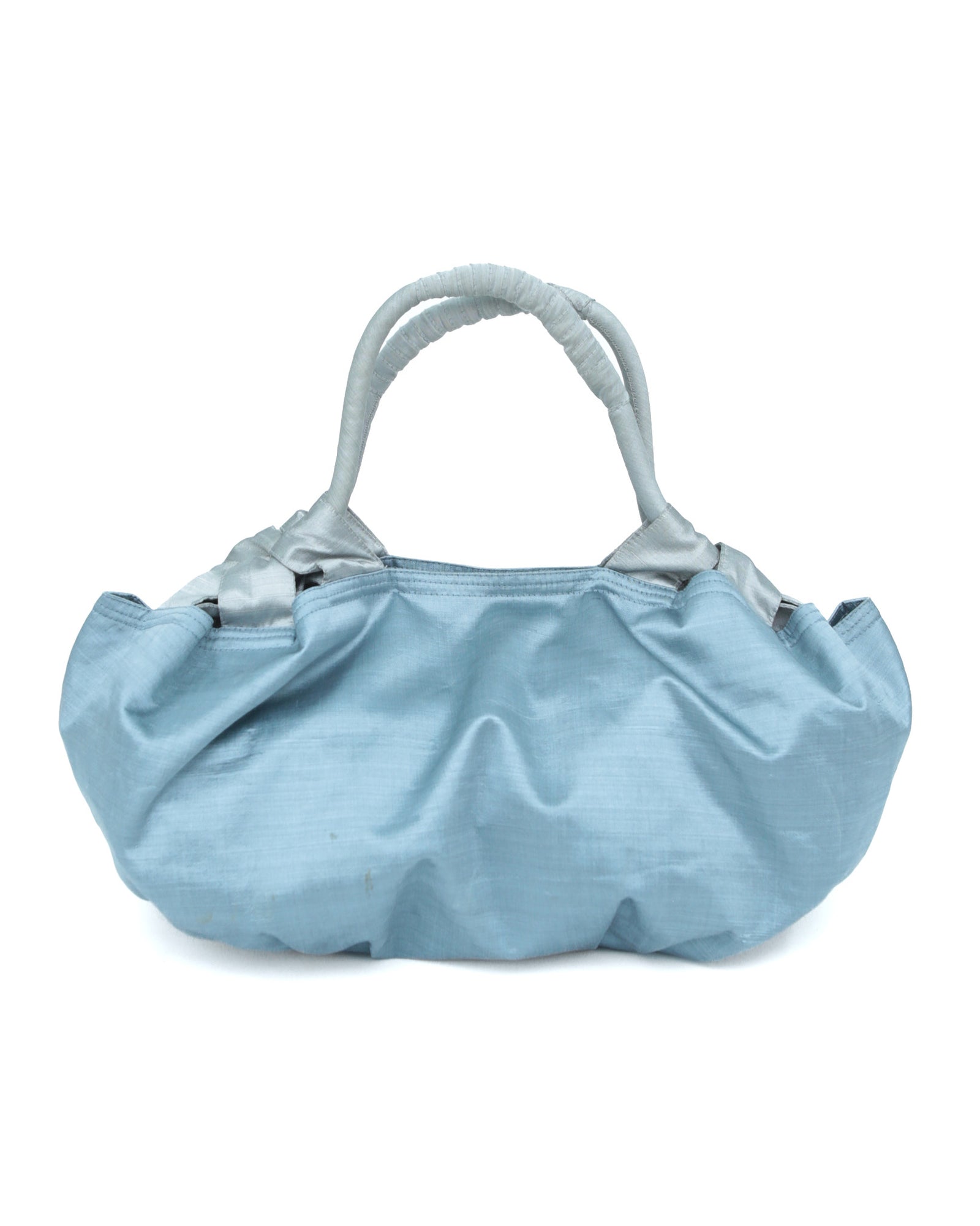 pure silk light blue maxi bag