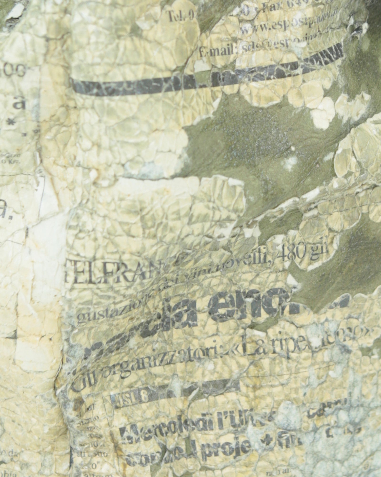 distressed paper texture maxi leather bag