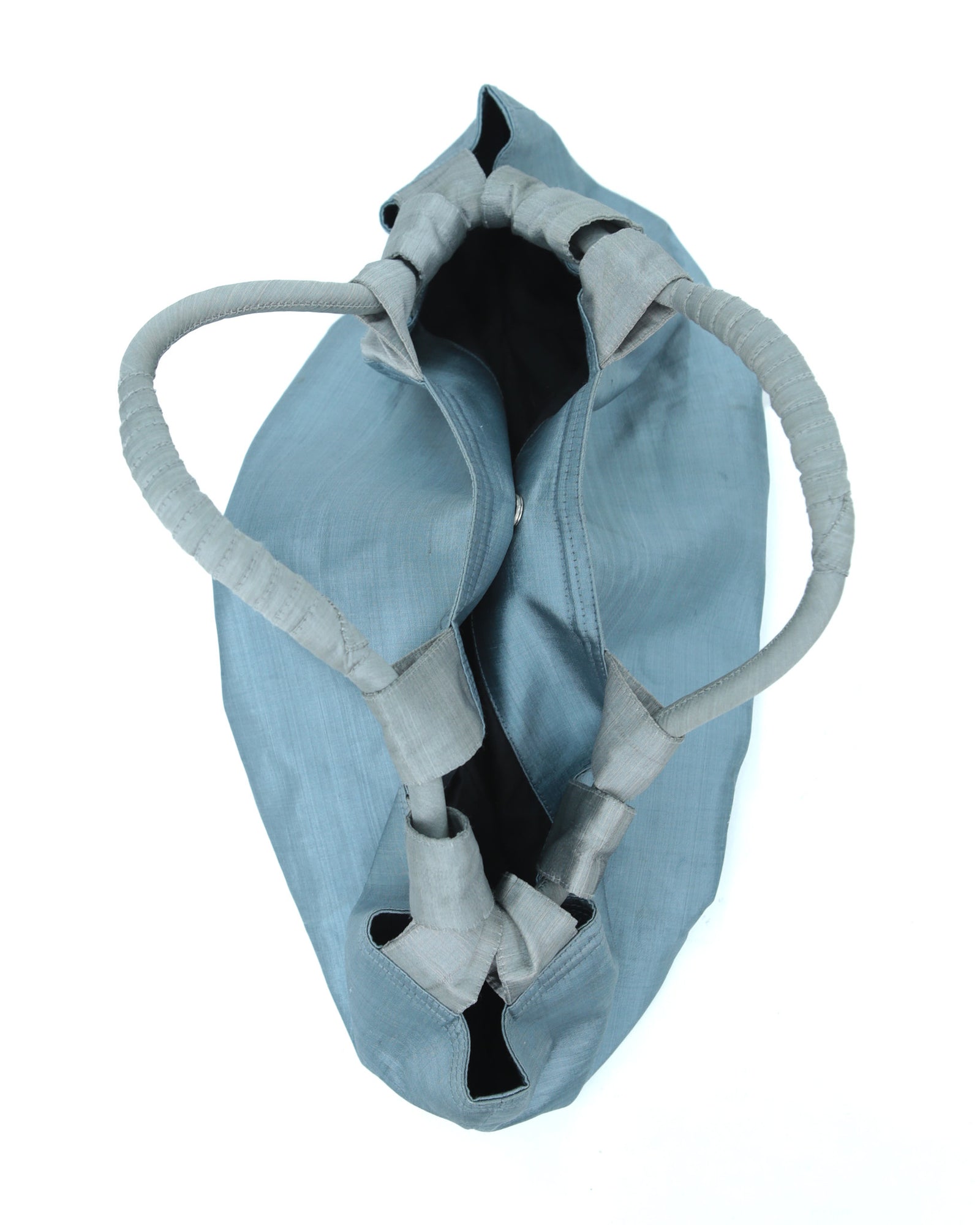 pure silk light blue maxi bag