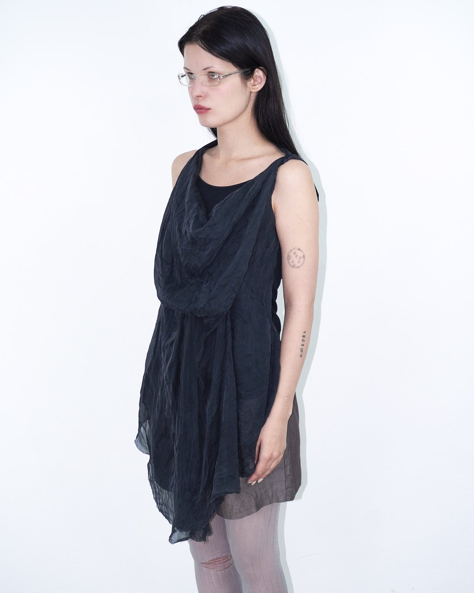 anthracite top with silk layer