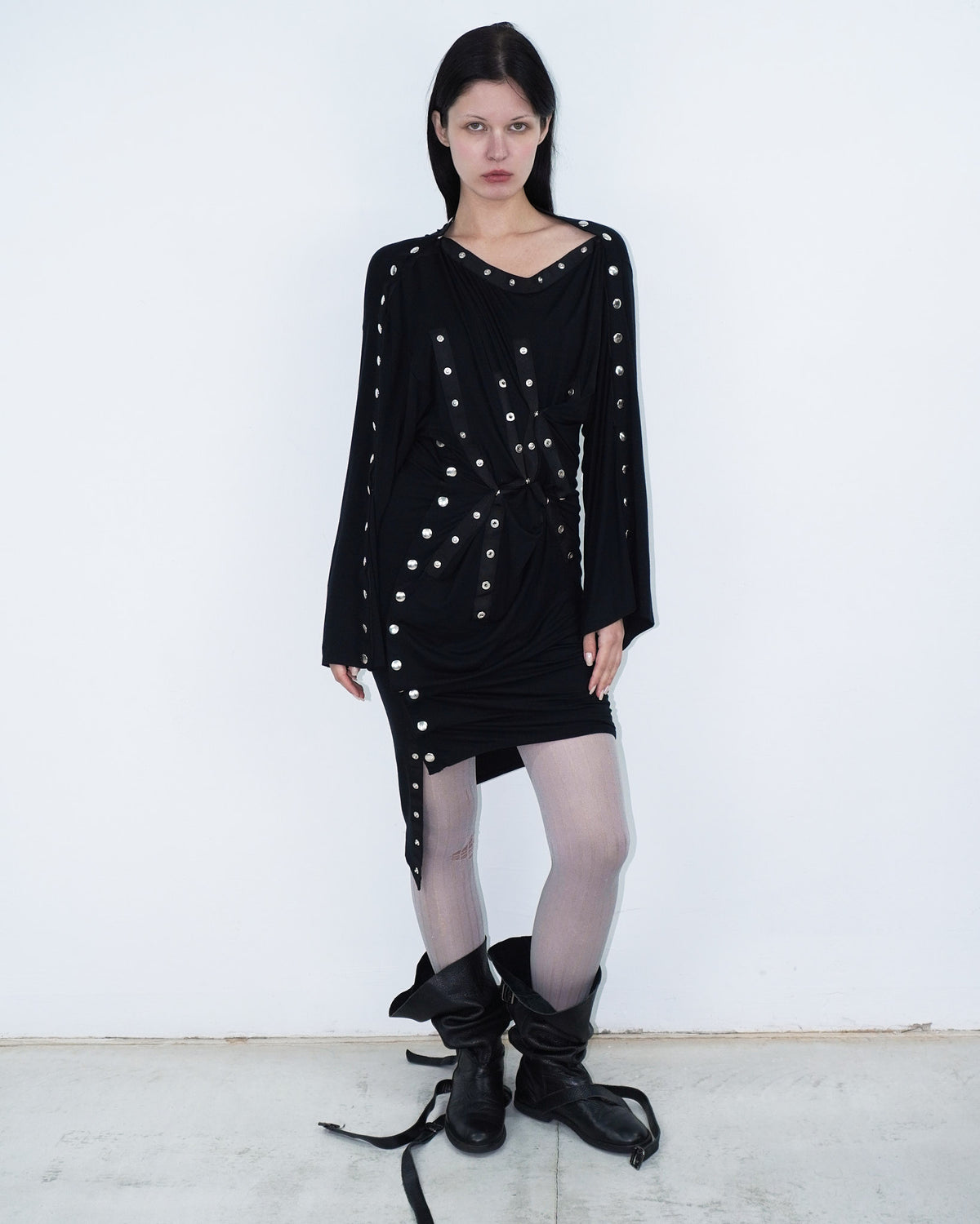 asymmetrical button dress