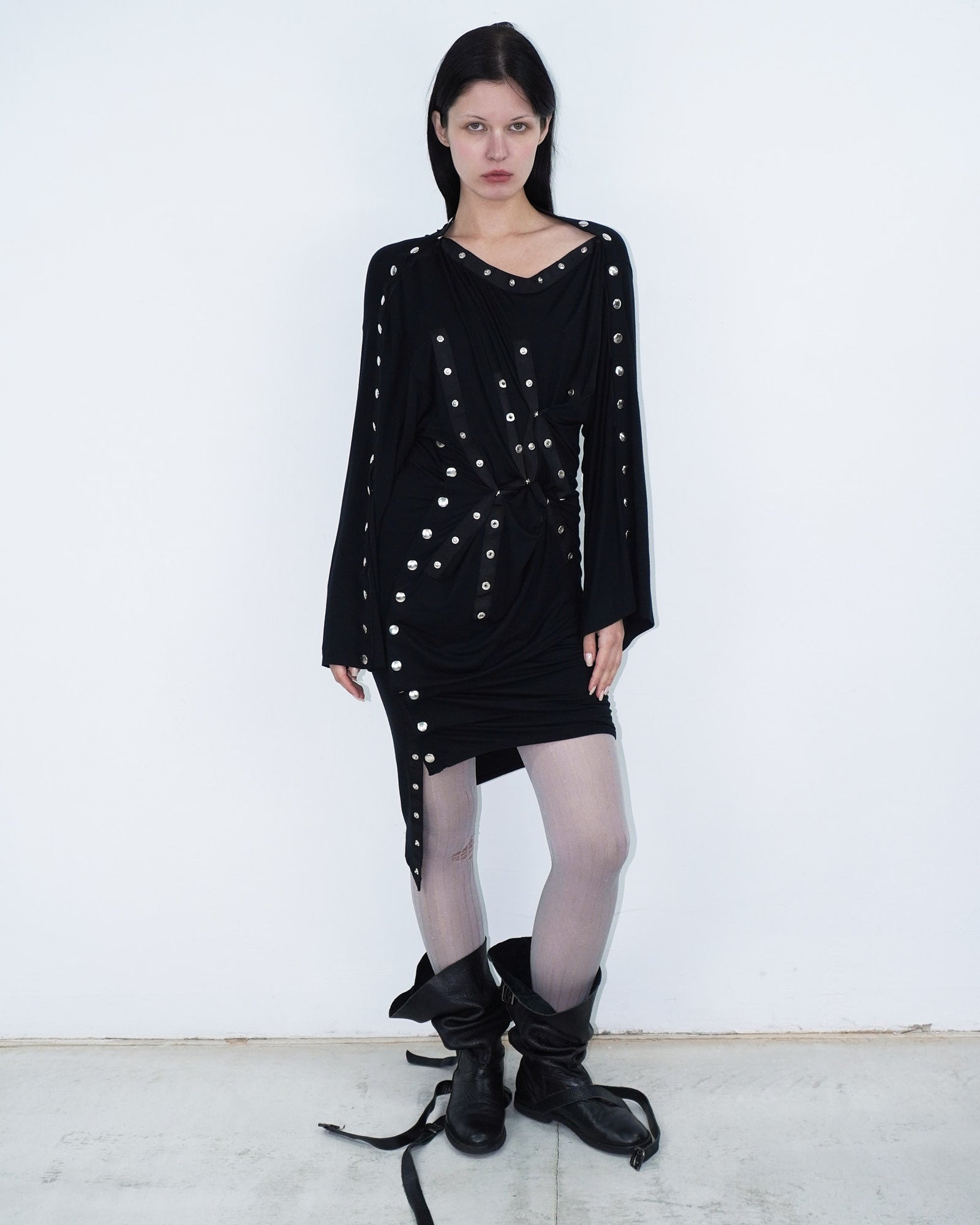 asymmetrical button dress