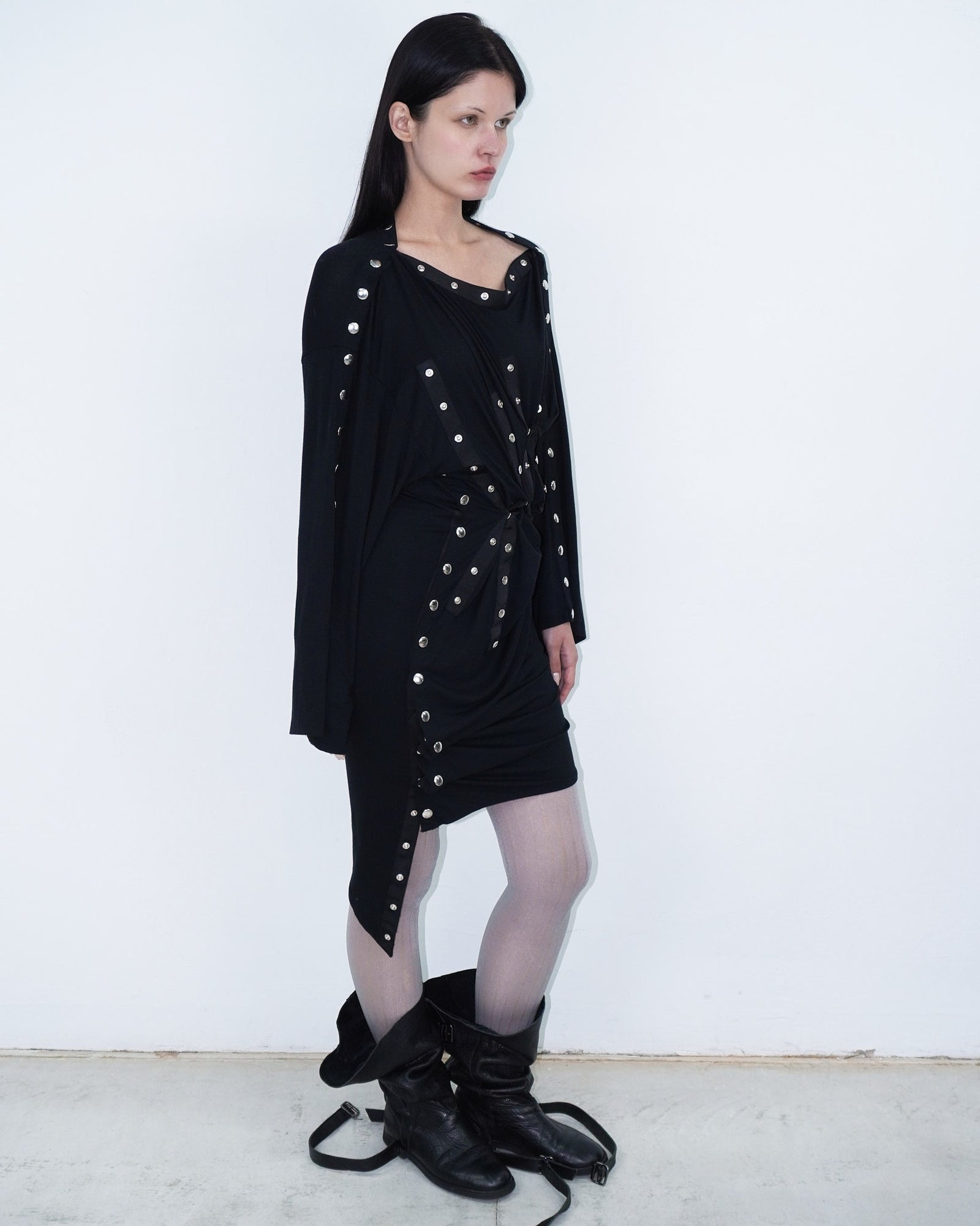 asymmetrical button dress