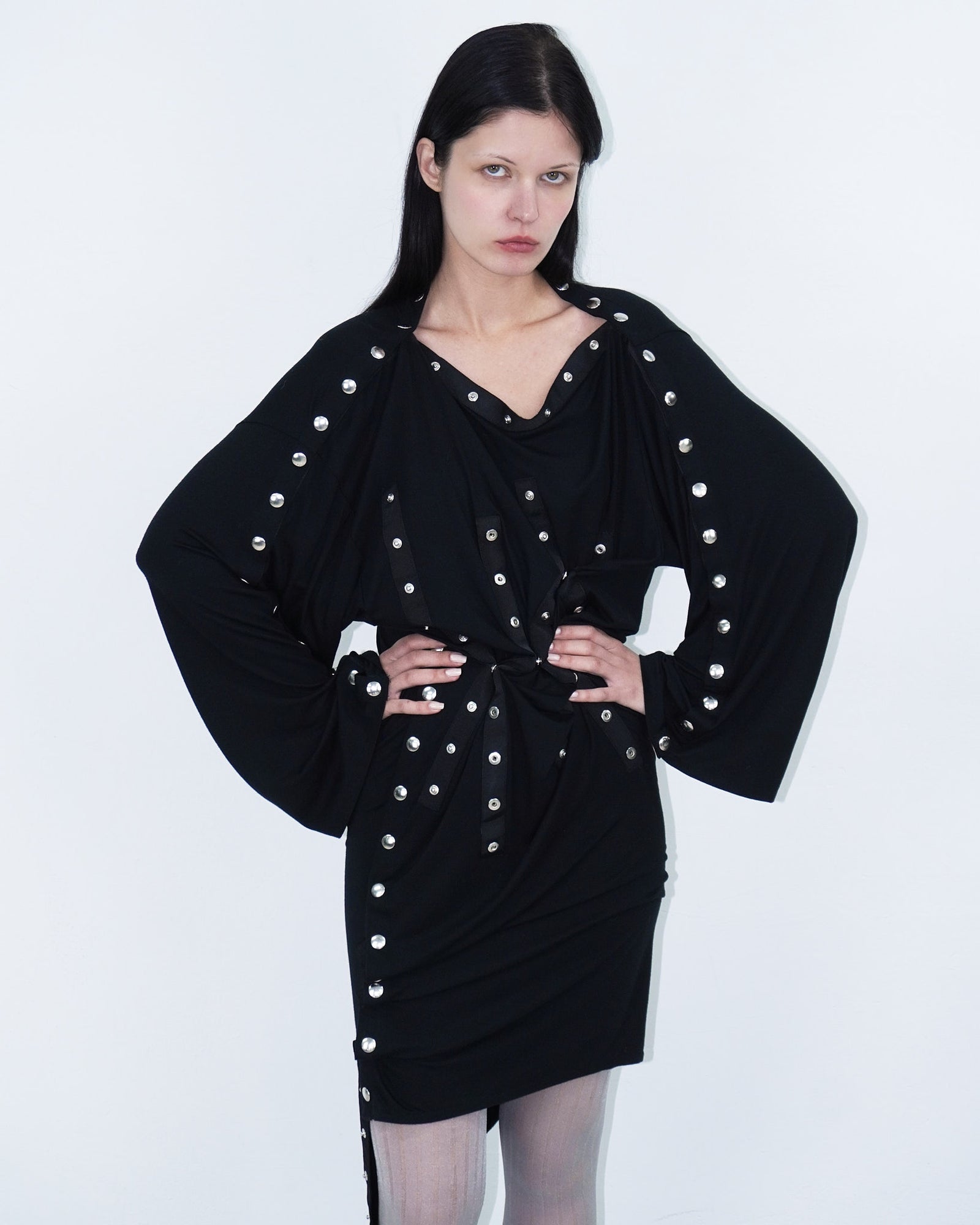 asymmetrical button dress
