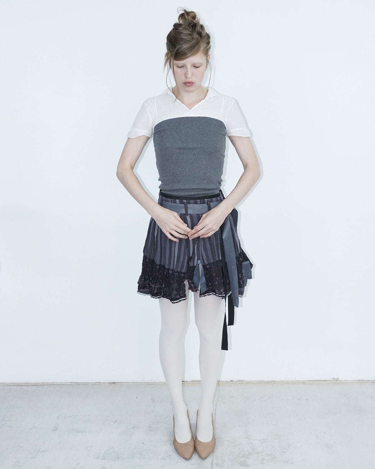 asymmetrical multimaterial skirt