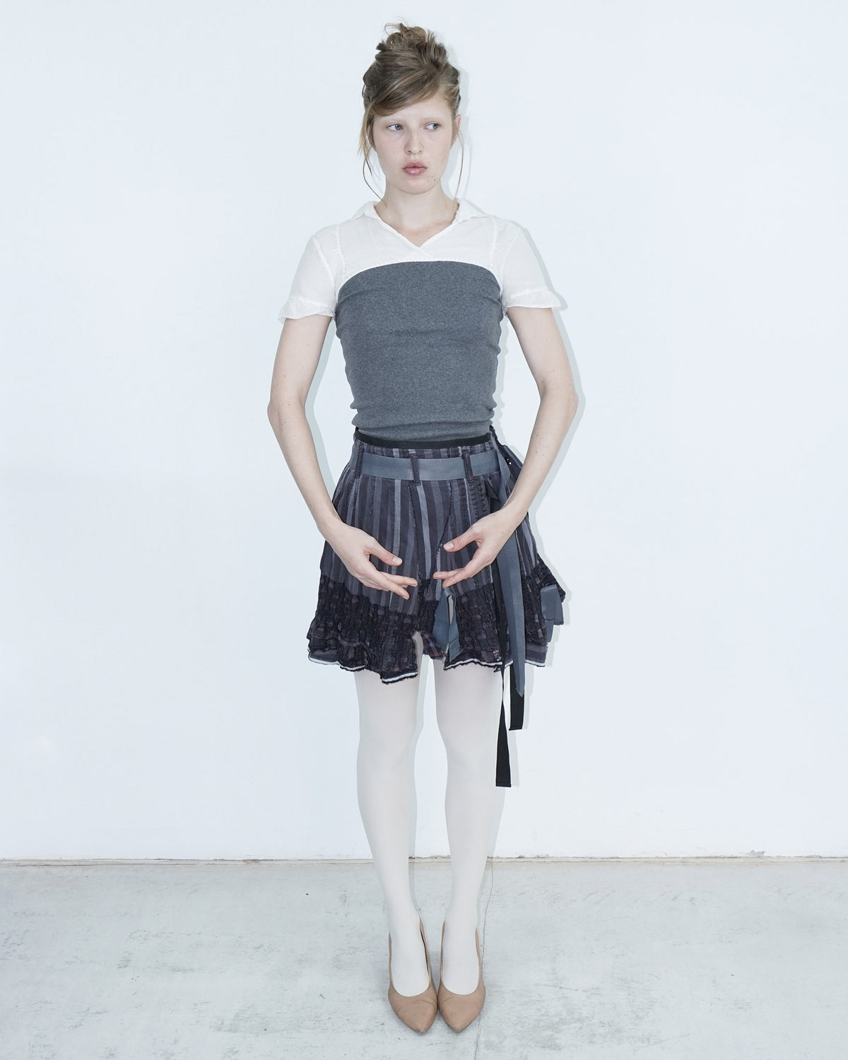 asymmetrical multimaterial skirt