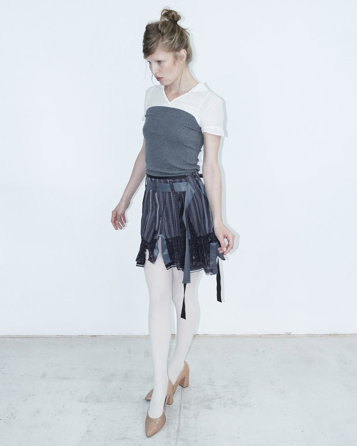 asymmetrical multimaterial skirt