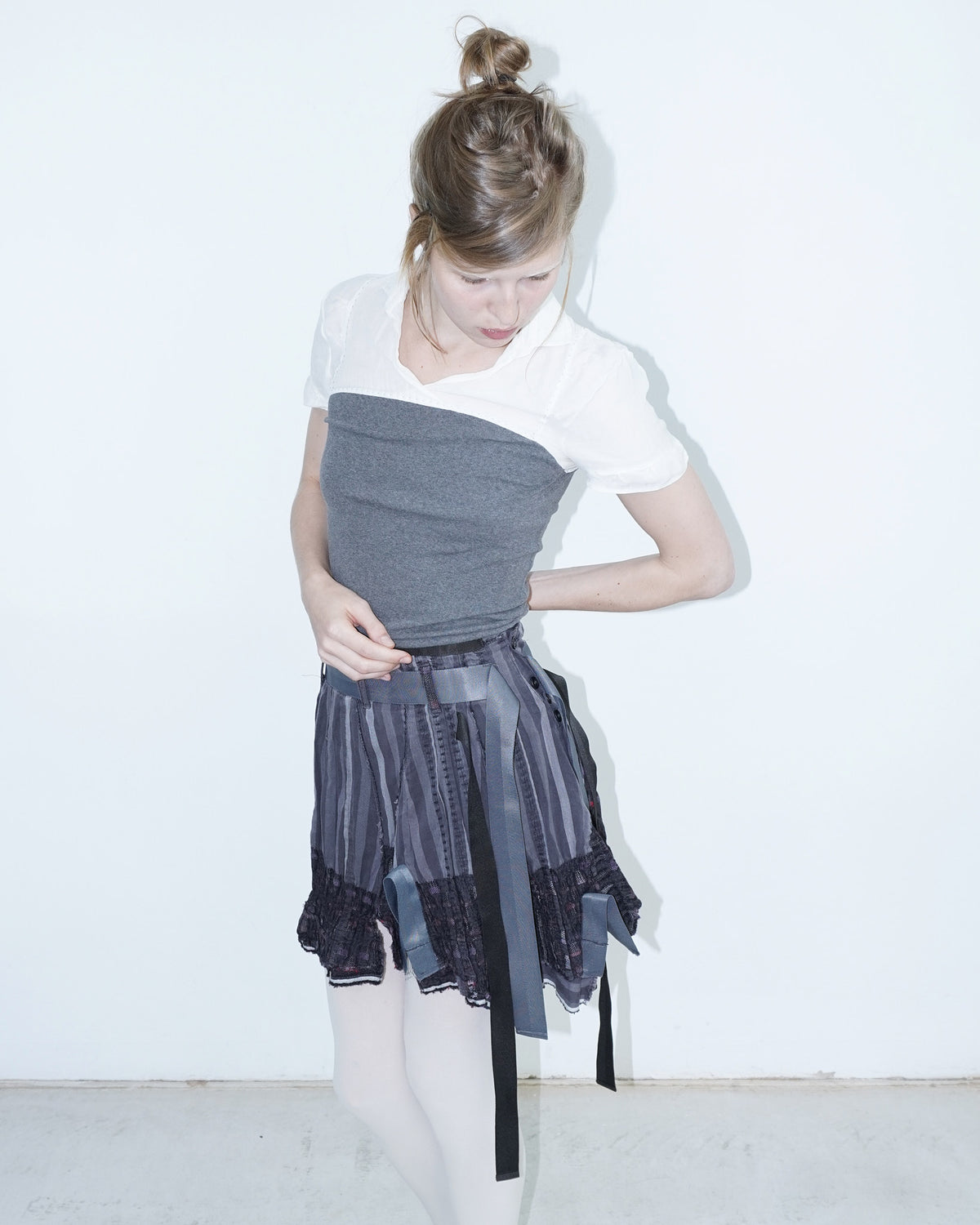 asymmetrical multimaterial skirt