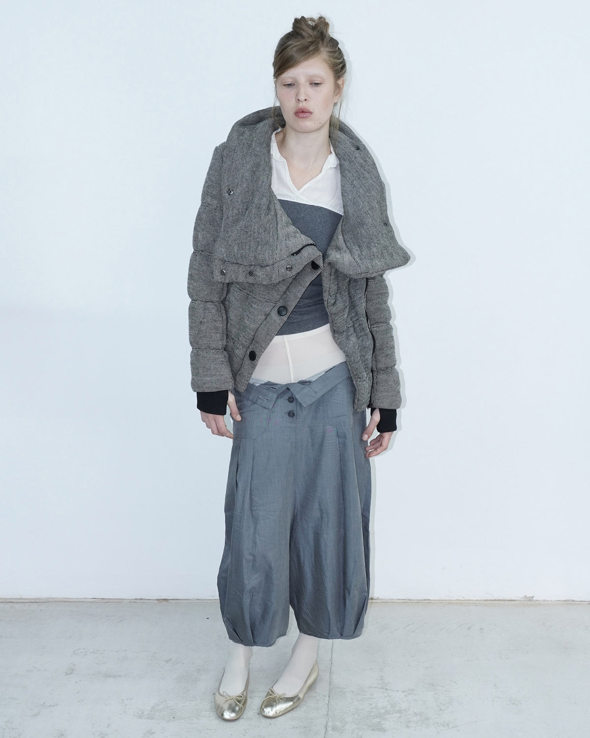 asymmetrical puffer jacket