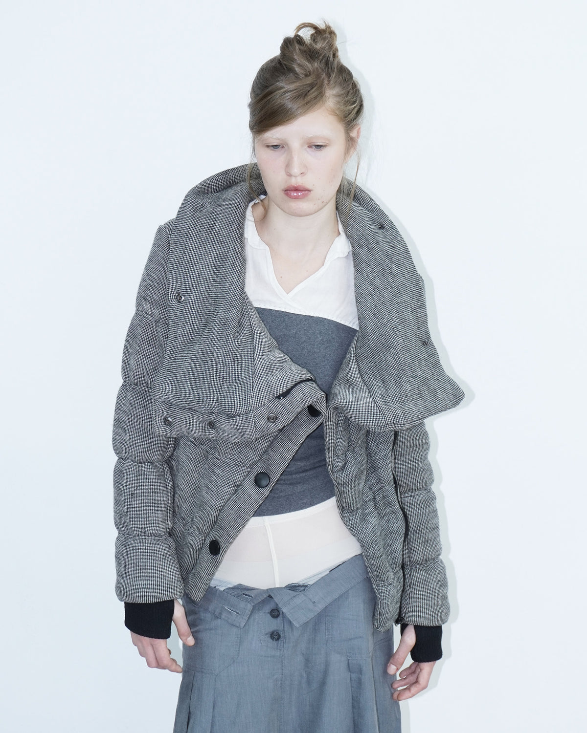 asymmetrical puffer jacket