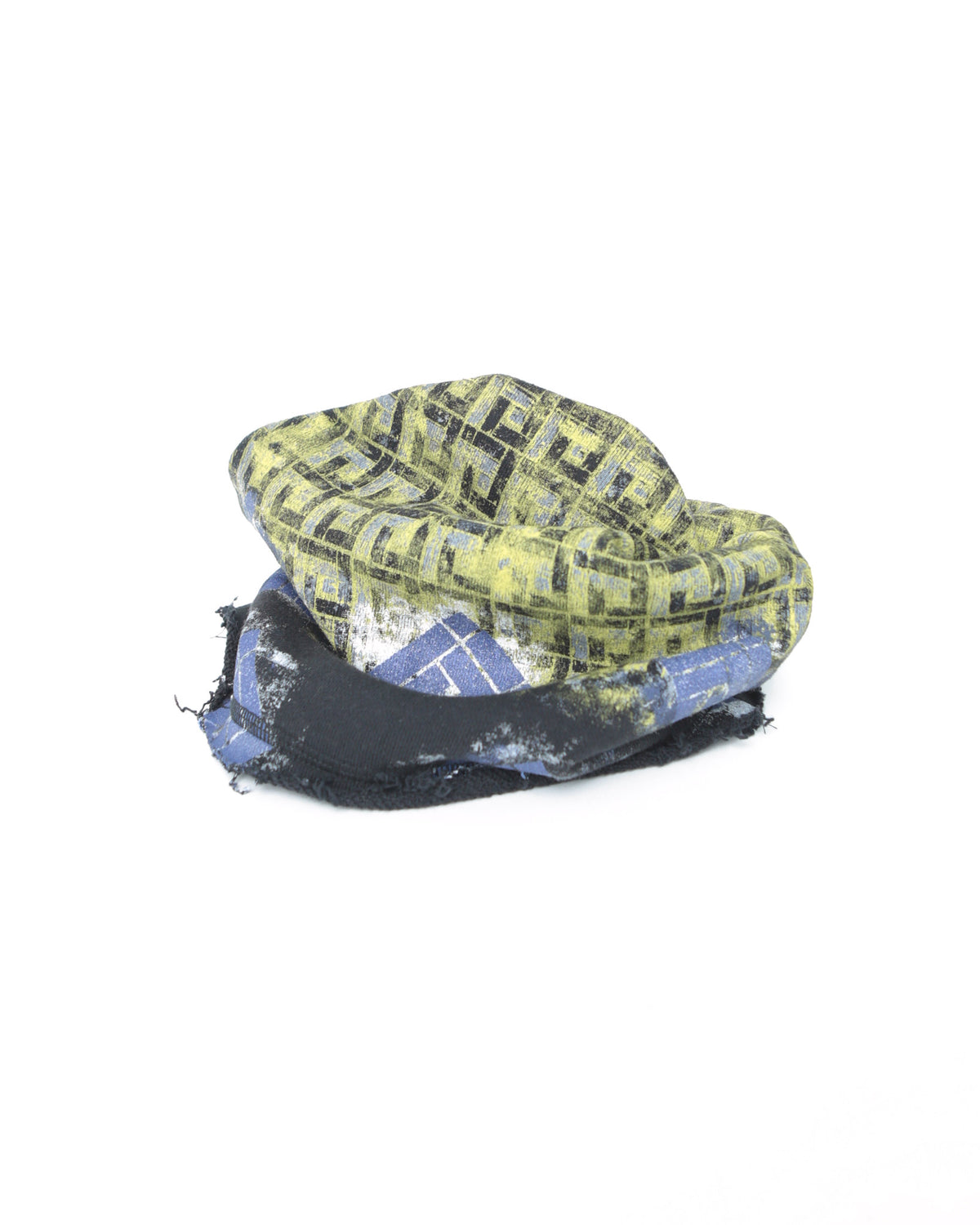beanie with printed geometric pattern