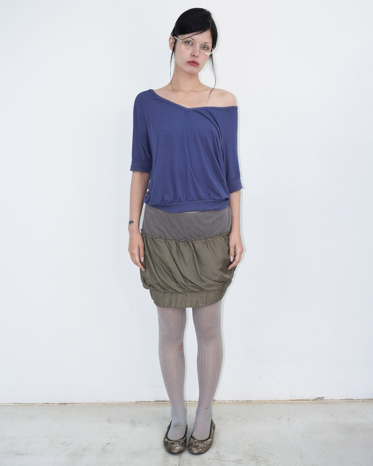 beige bubble skirt