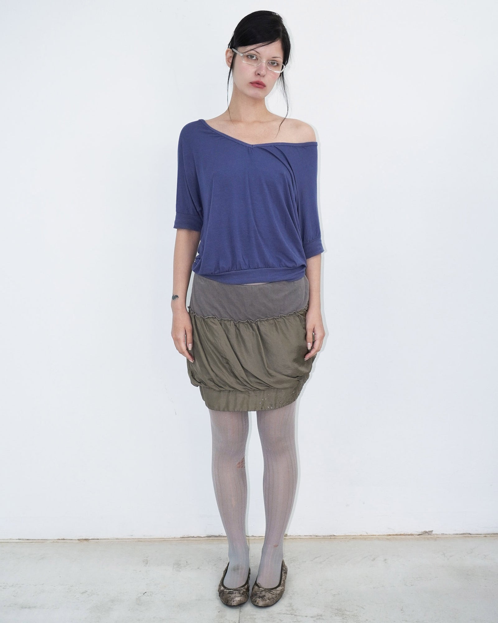 beige bubble skirt