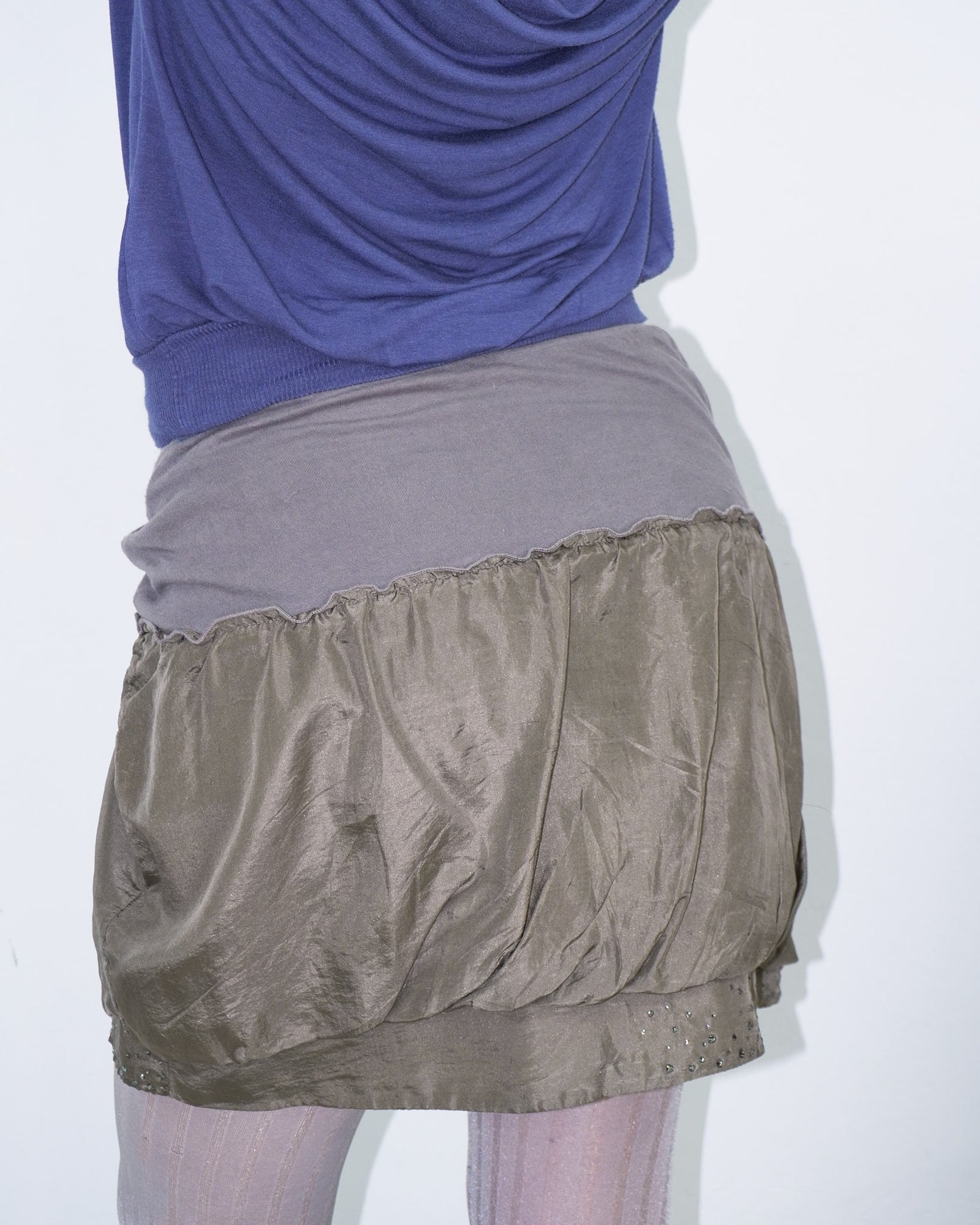 beige bubble skirt