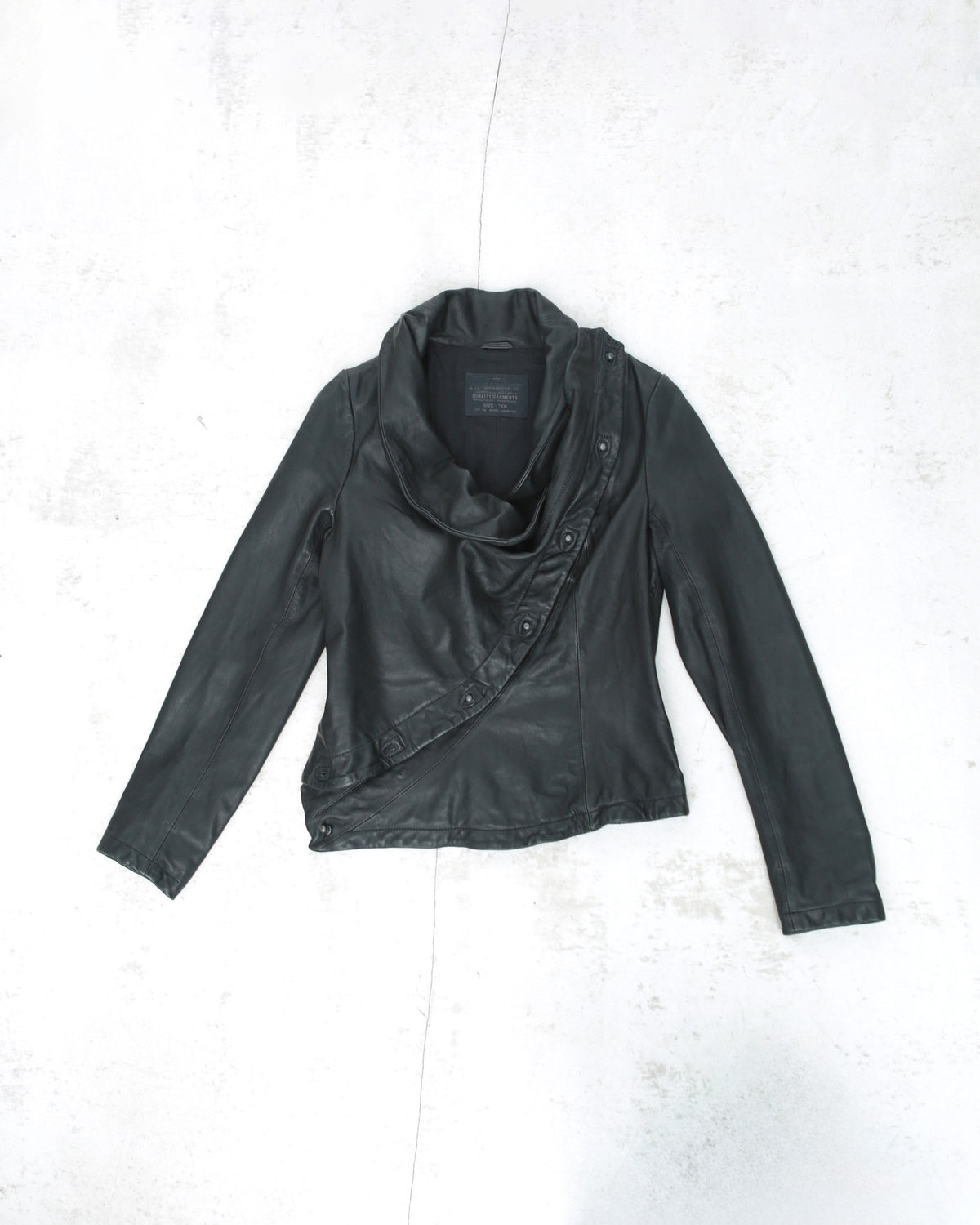 black asymmetrical jacket