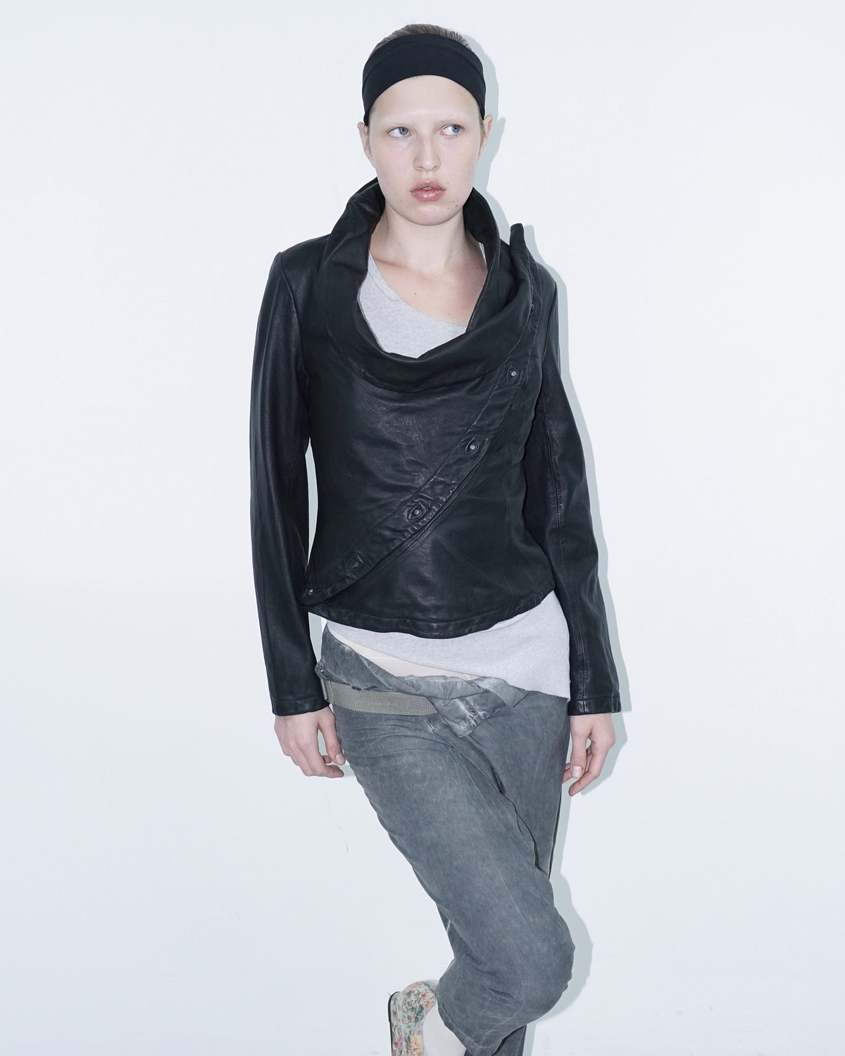 black asymmetrical jacket