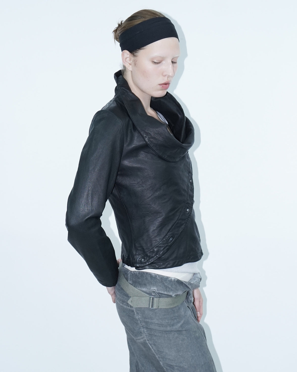 black asymmetrical jacket